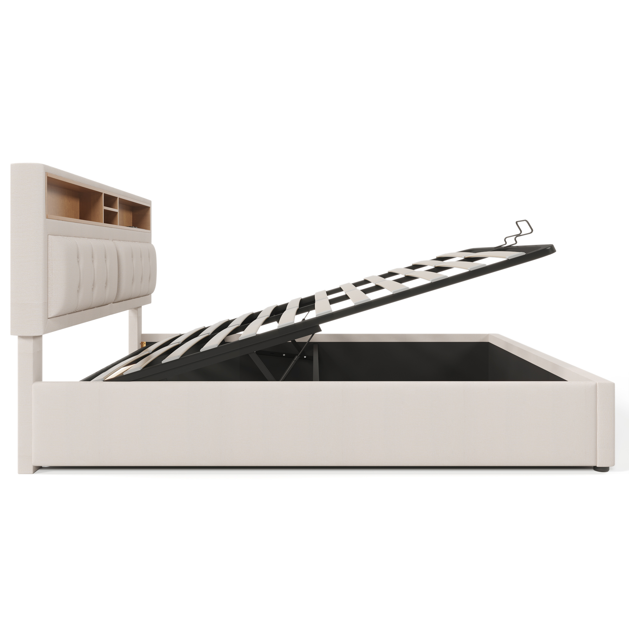 Polsterbett Doppelbett mit USB C Steckdose Ladefun