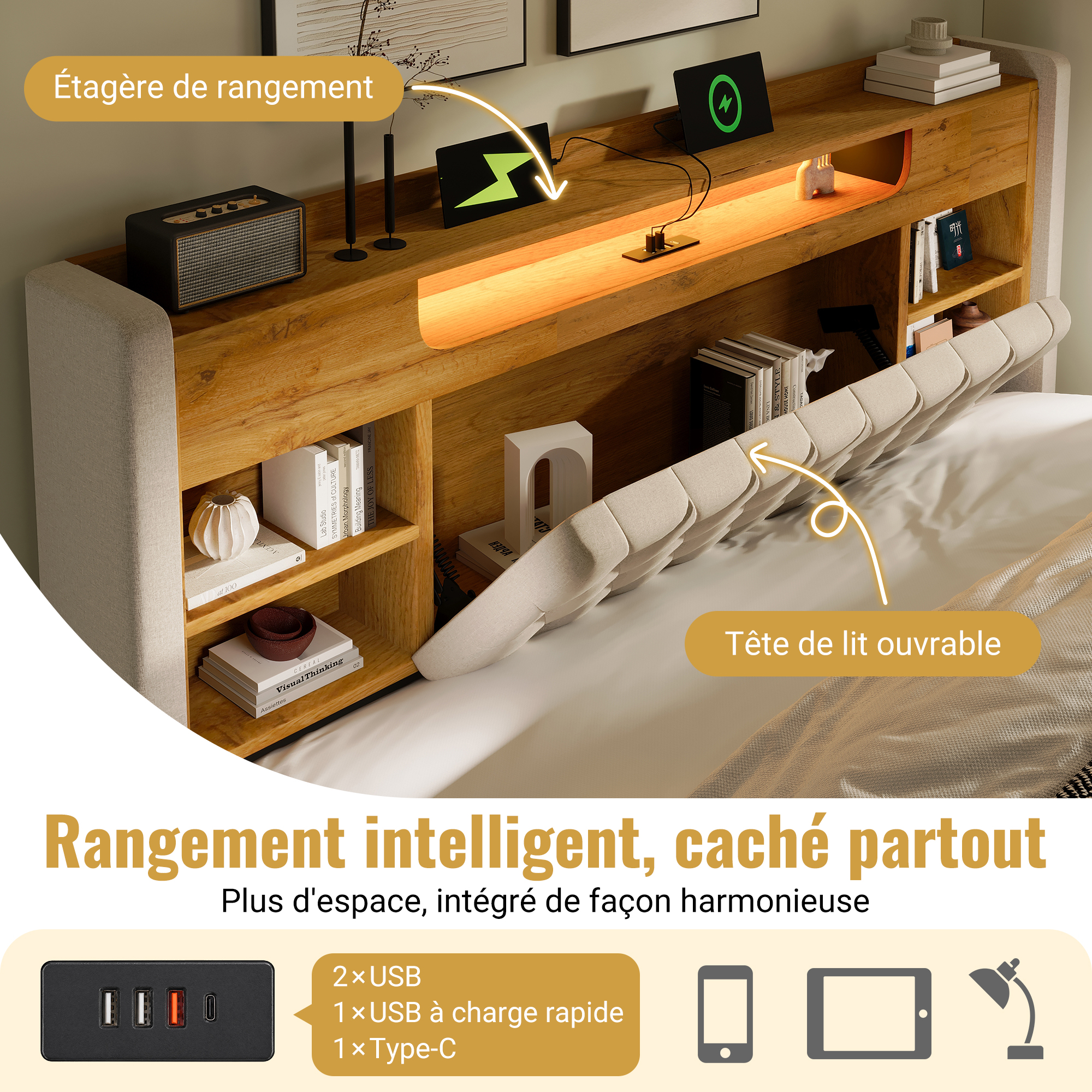 Ports USB et USB-C intégrés