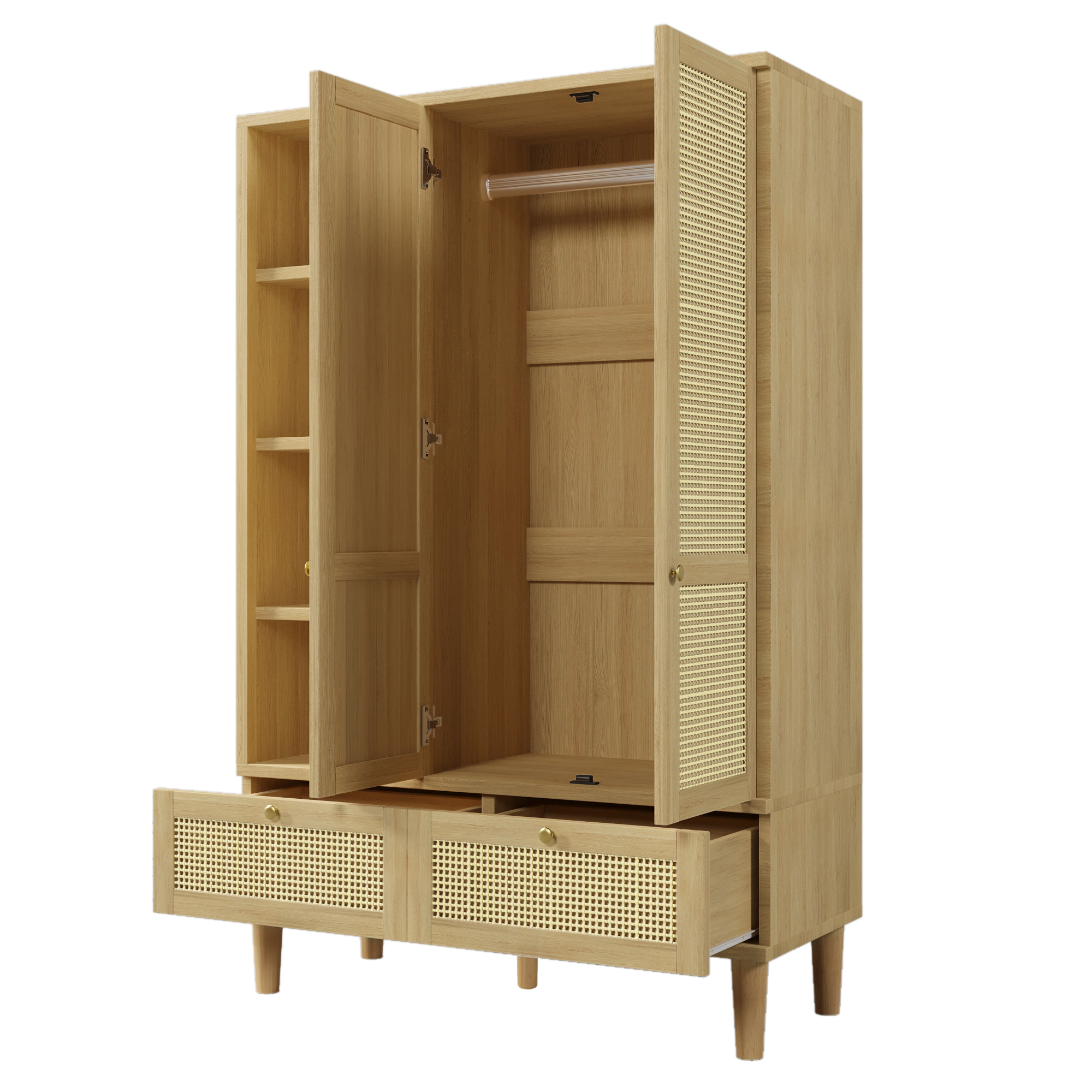 Armoire rotin style champêtre