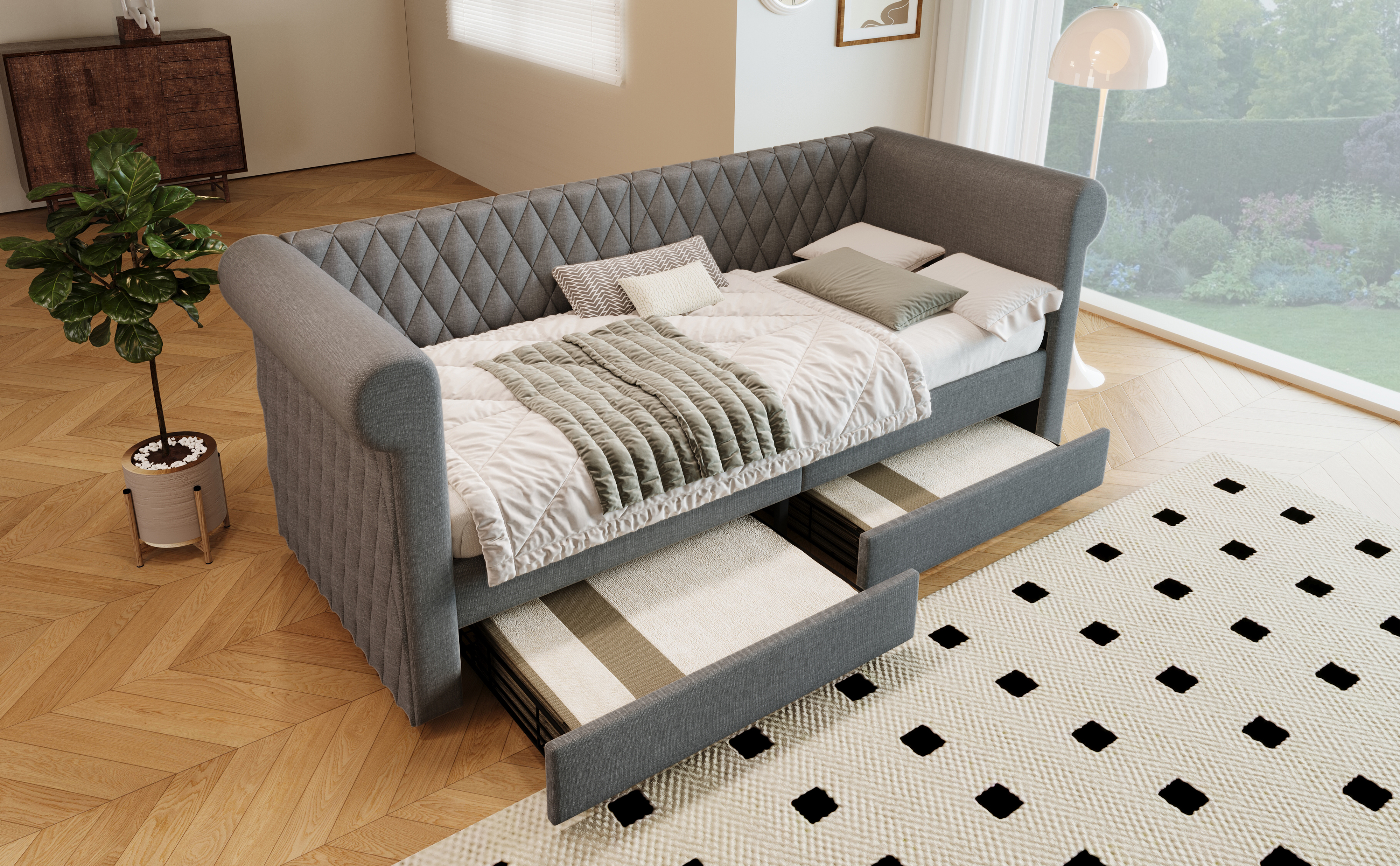 Détail du lit banquette