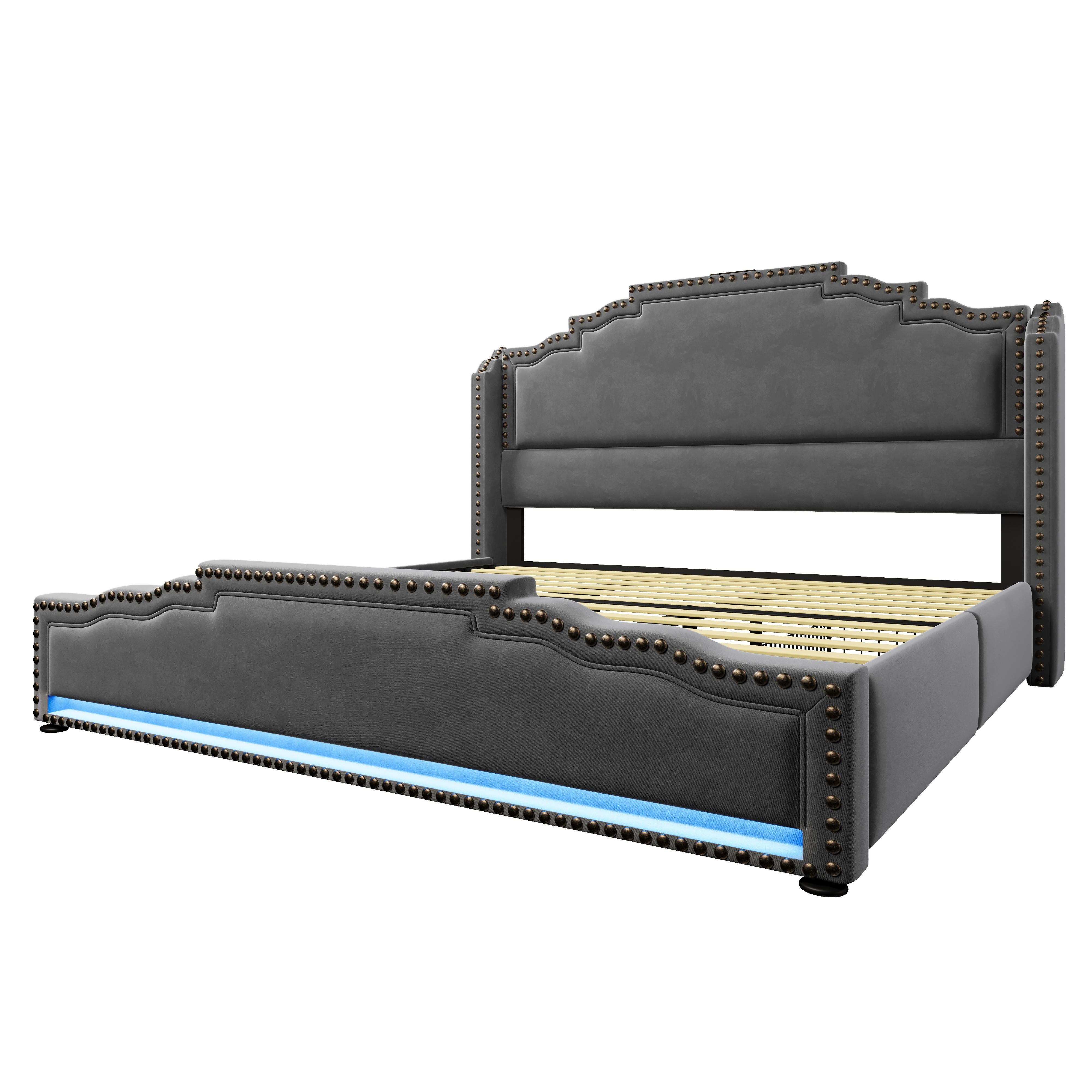 longueur totale du cadre 180 cm, matelas non fourni