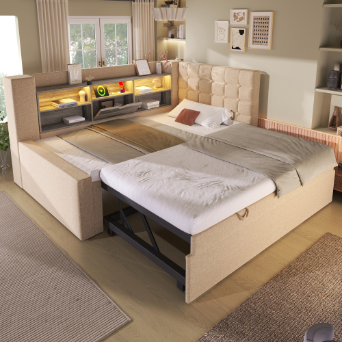 Lit gigogne extractible avec couchage d’appoint