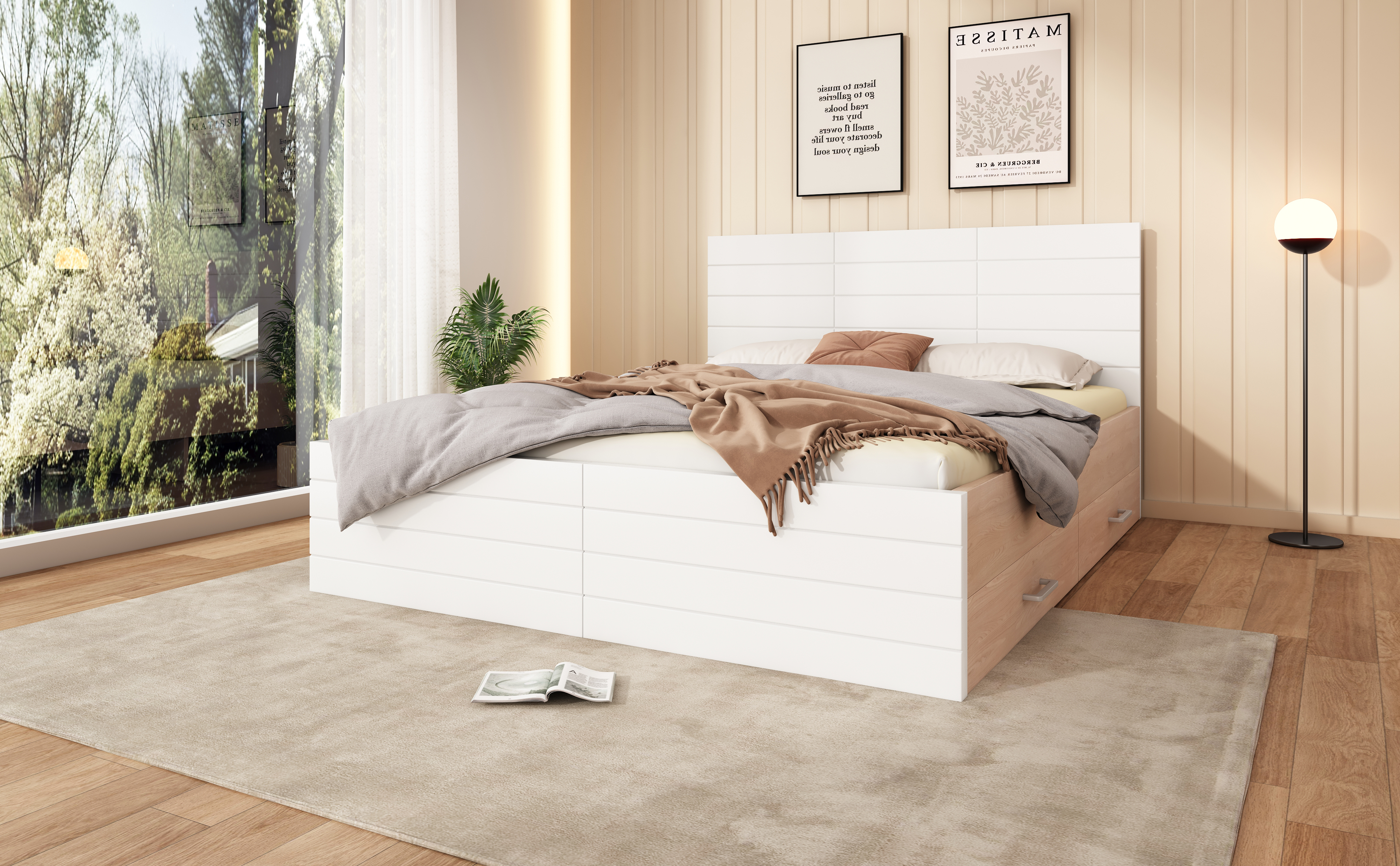 Détail du lit double