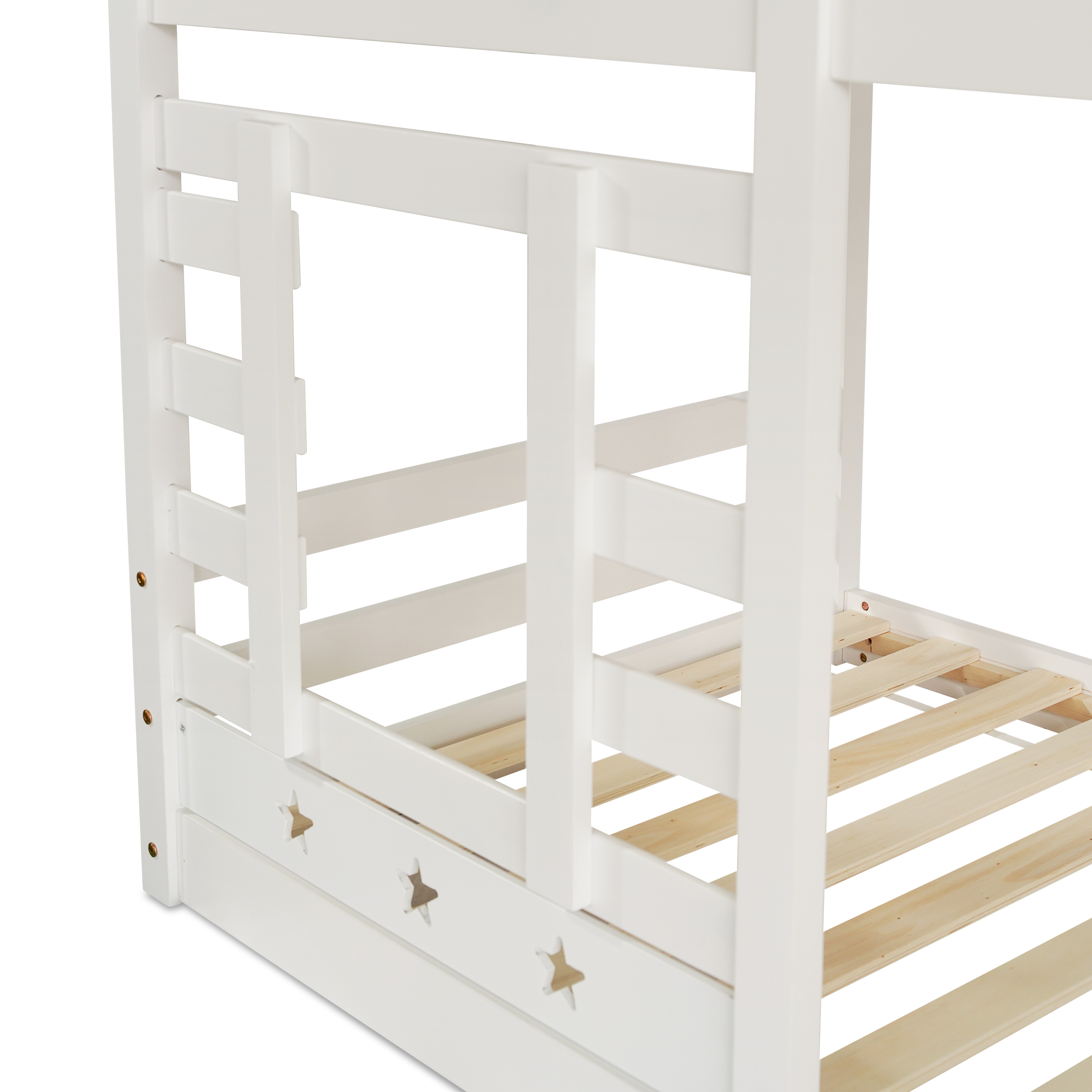 Lit enfant, avec tiroirs, 90 x 200 cm, bois, blanc - vue 5
