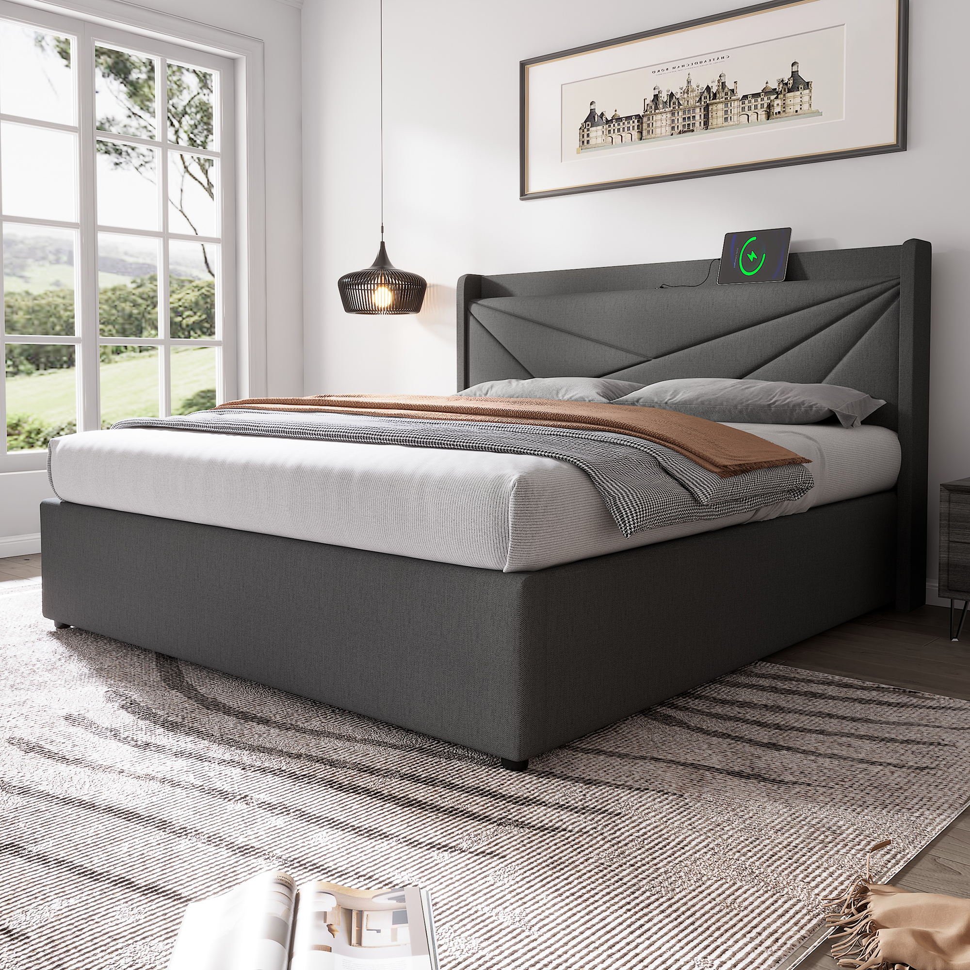 (=821415AAG)Polsterbett Doppelbett Stauraum Bettka