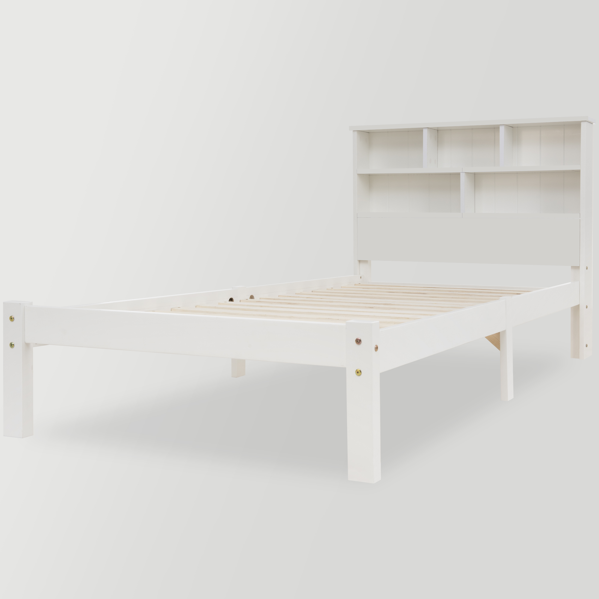 Lit enfant, avec tiroirs, 90 x 200 cm, bois massif, blanc - vue 6