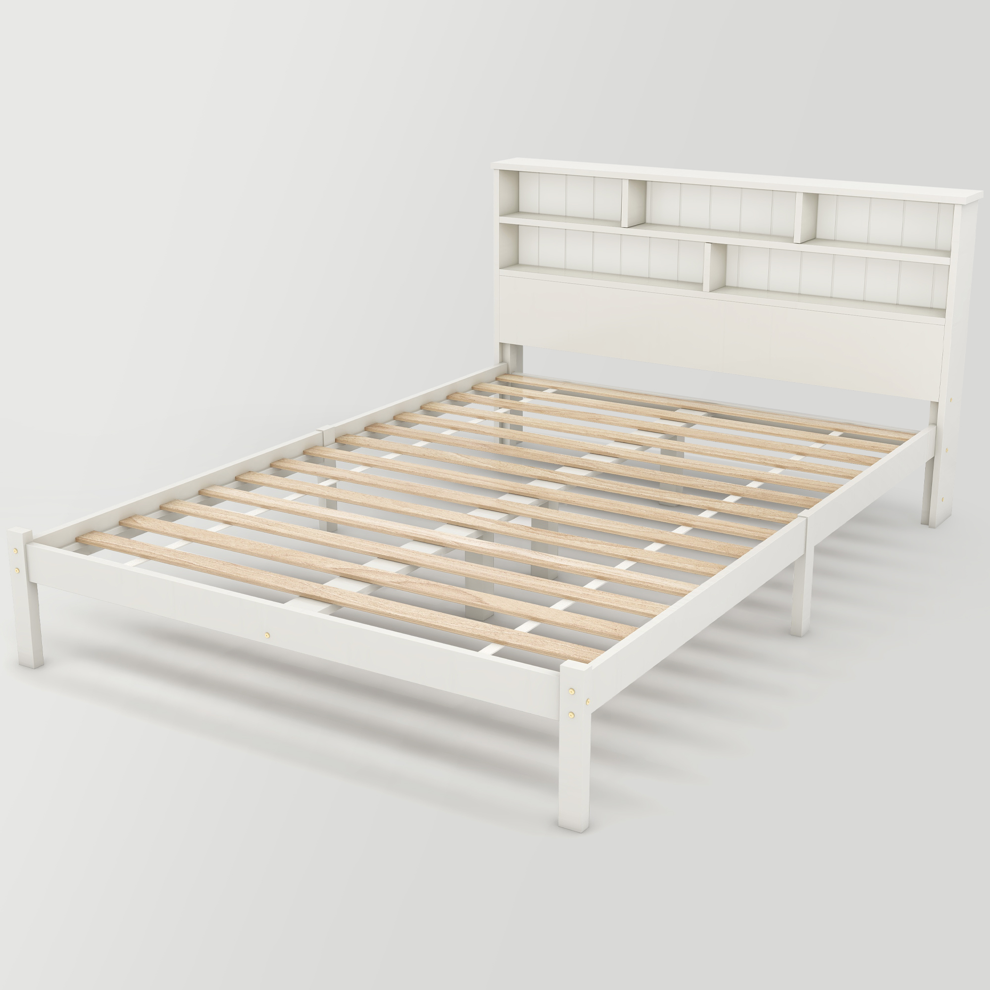 Lit enfant, avec tiroirs, 140 x 200 cm, bois massif, blanc - vue 7