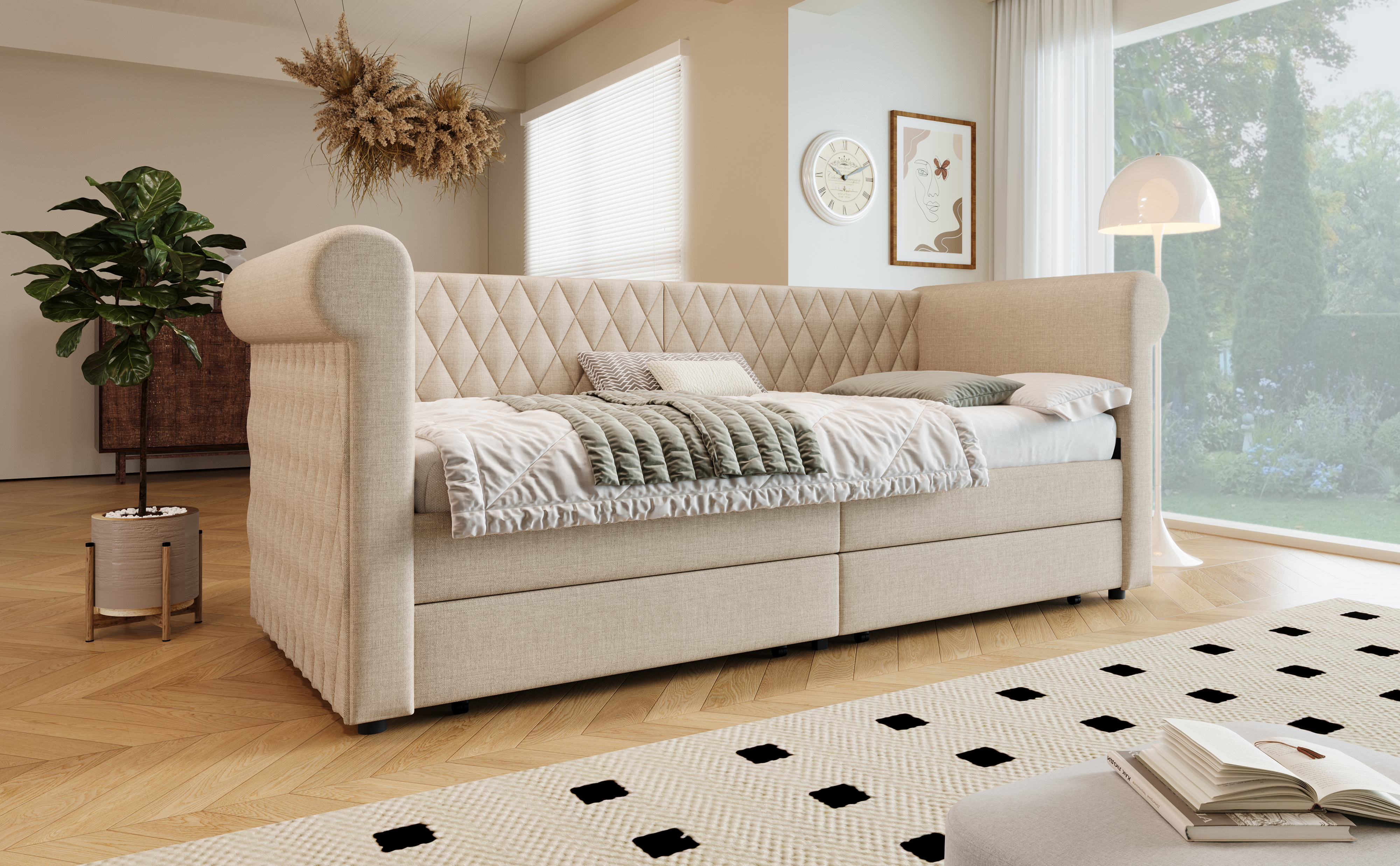 Détail du lit banquette
