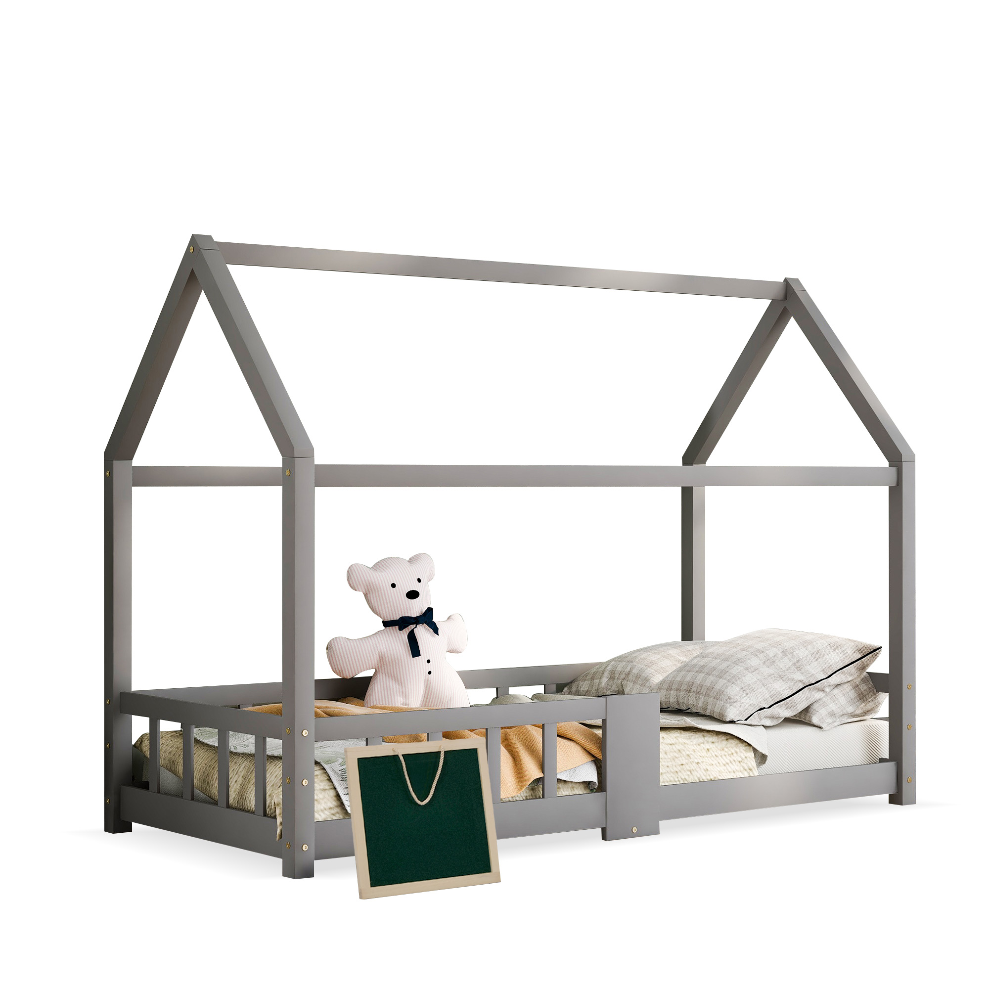 Kinderbett Hausbett 90 x 200 cmHolzbett für Kinder