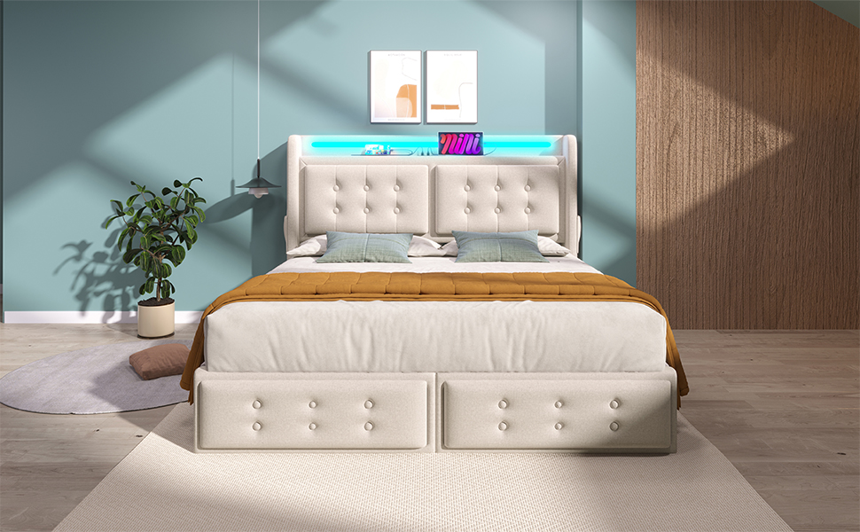 (=AB20965556B)Polsterbett 180x200 Beige,Doppelbett