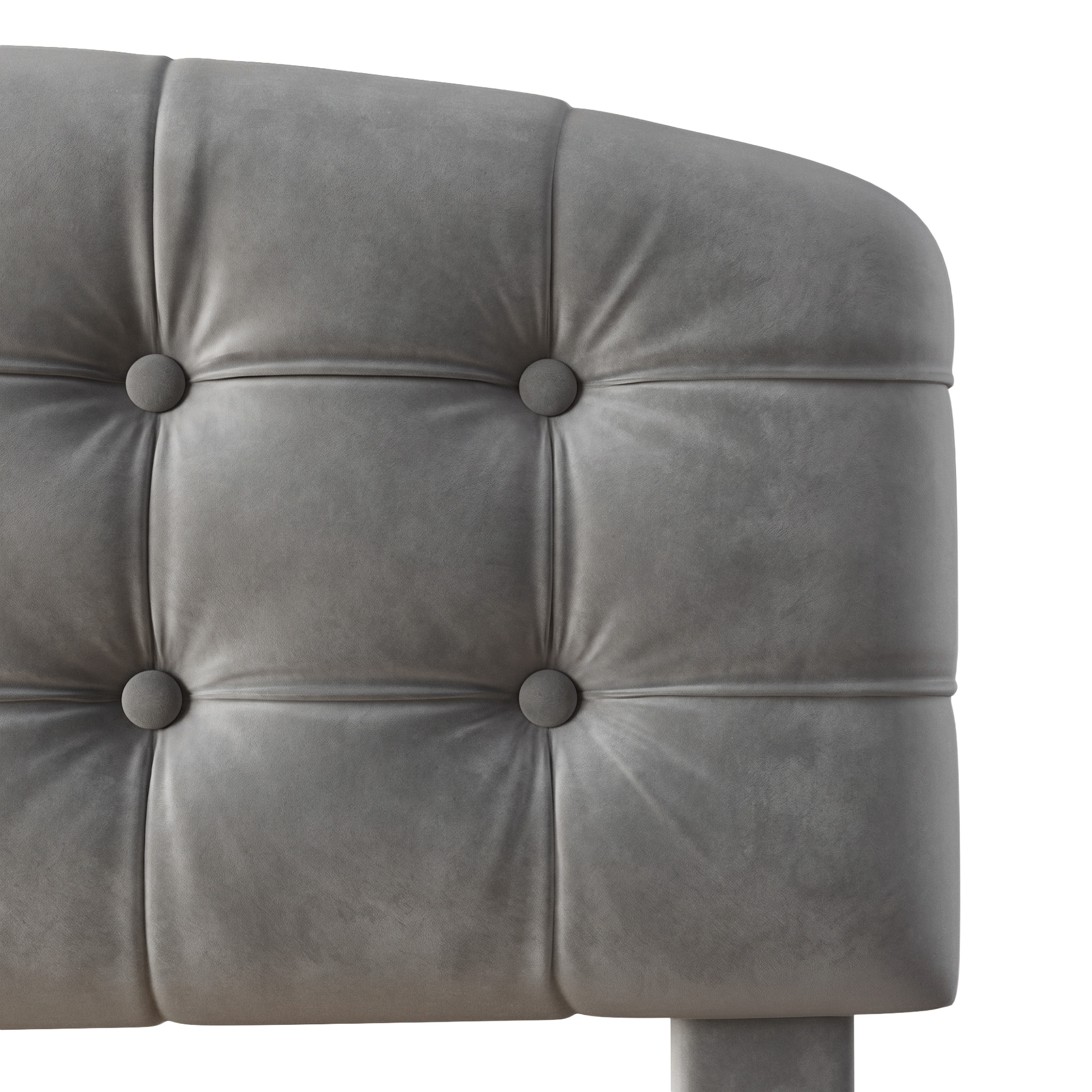 Doppelbett 140x190 Polsterbett Samt Grau mit Latte