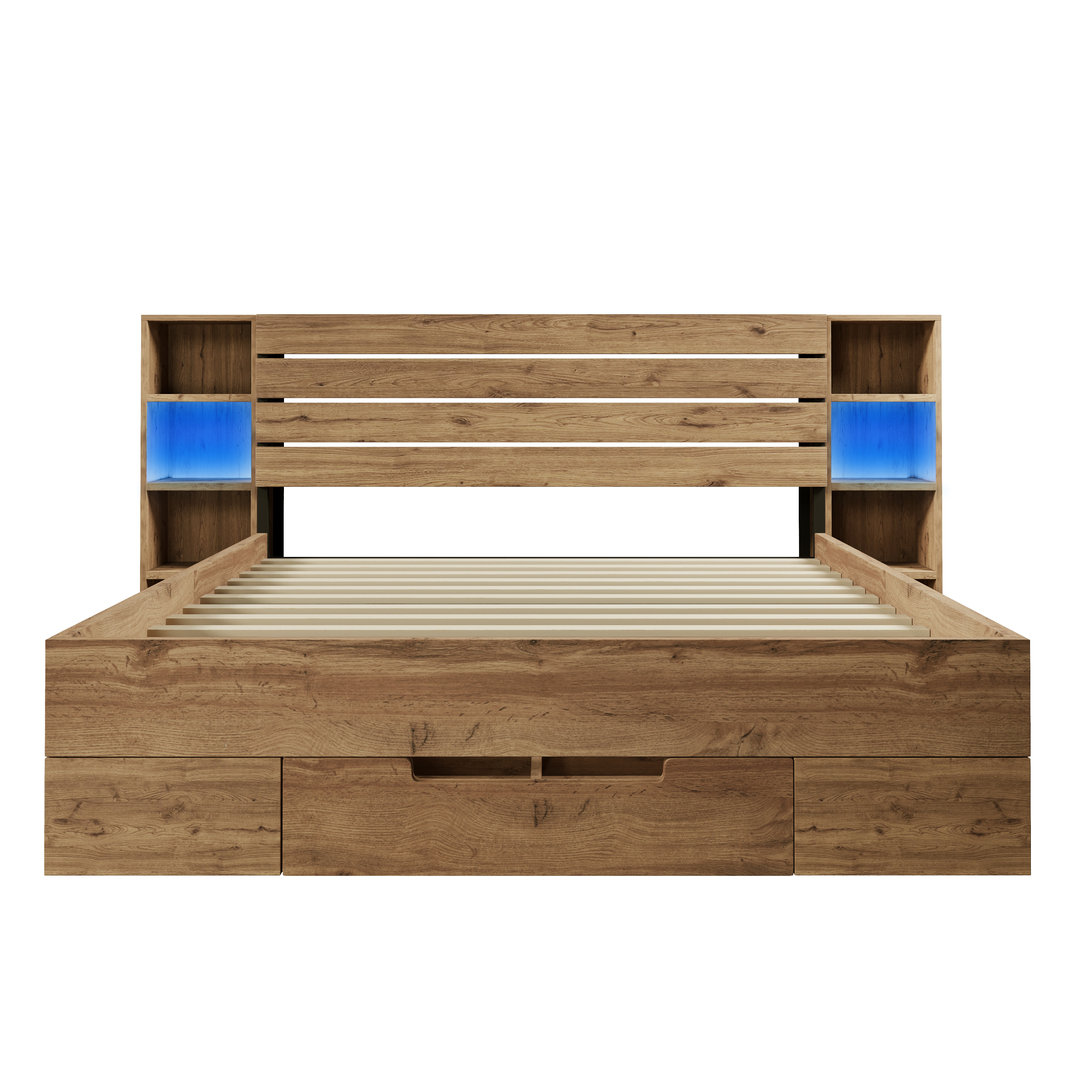 Détail du lit avec rangement