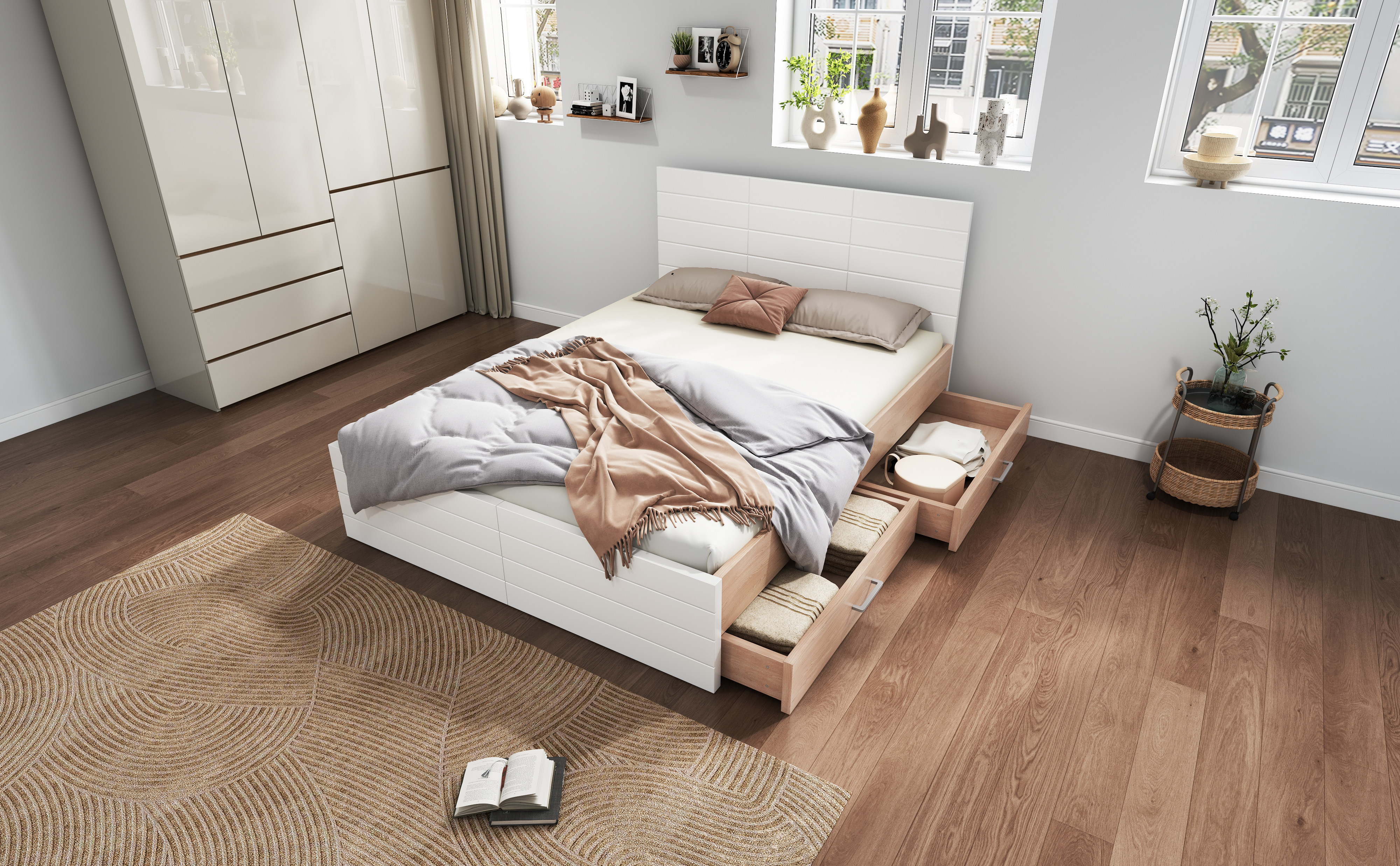 Détail du lit double
