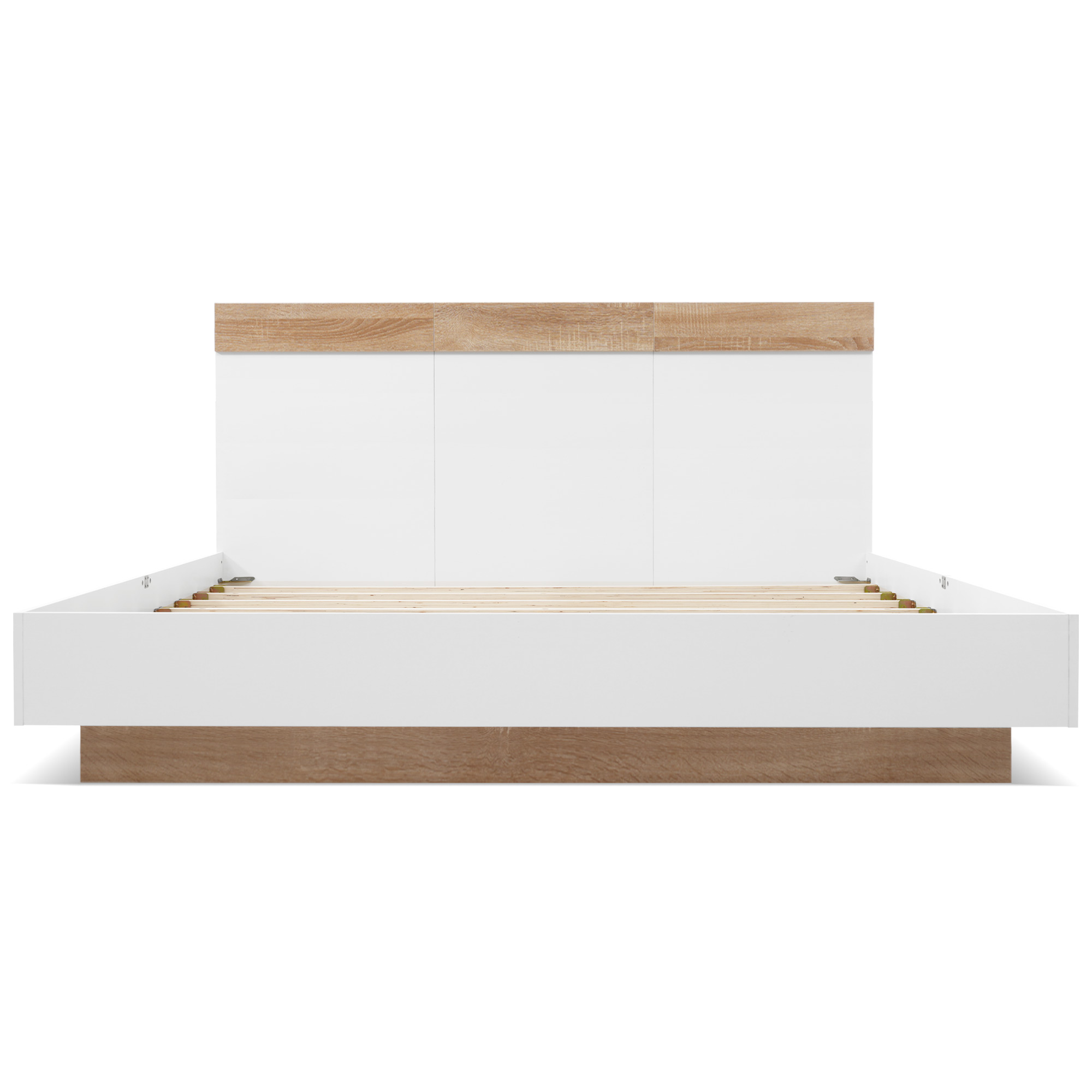 Doppelbett Holzbett Schwebebett mit Kopfteil aus B