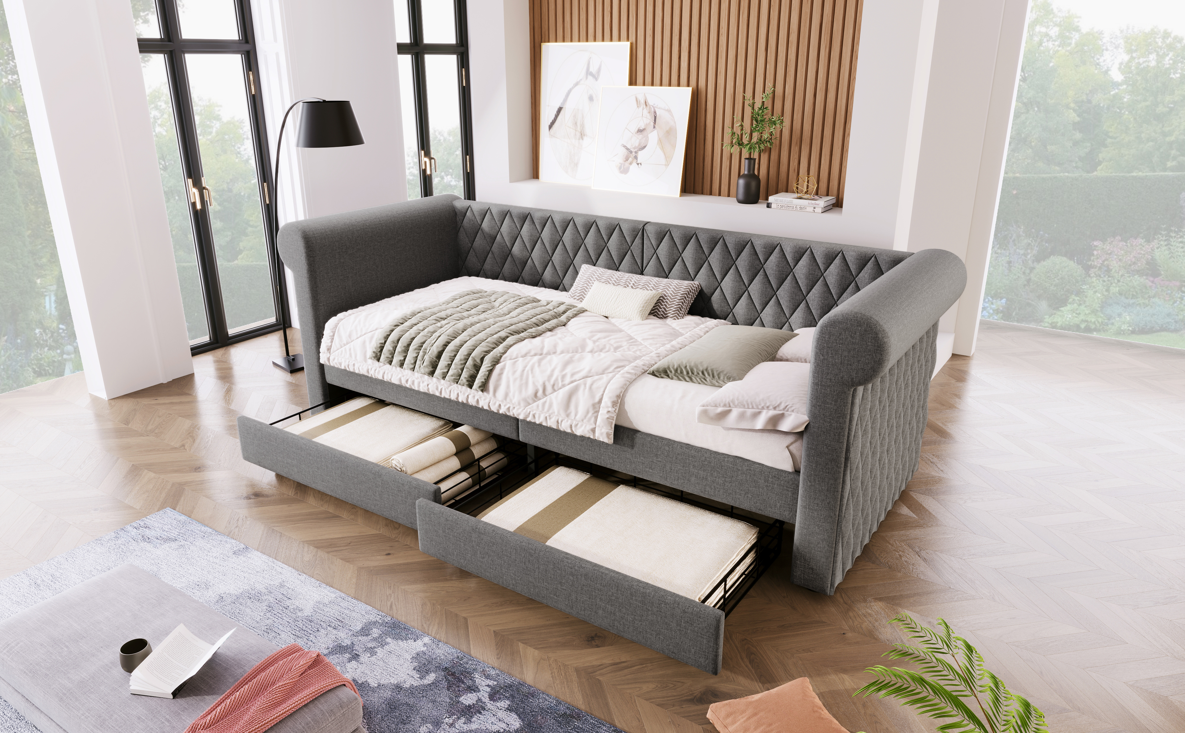 Détail du lit banquette