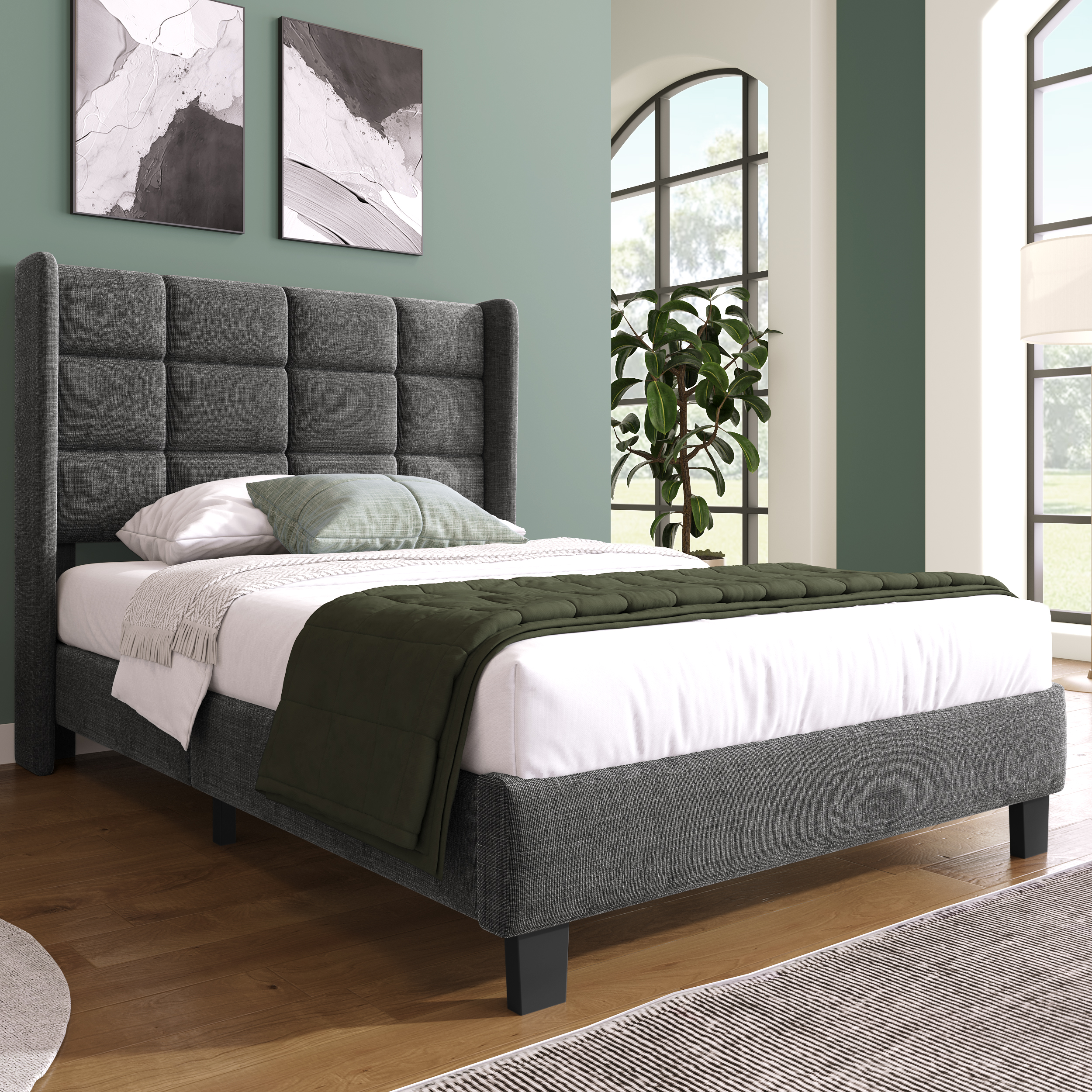 Modernes Design Polsterbett Mit seinem gepolsterte