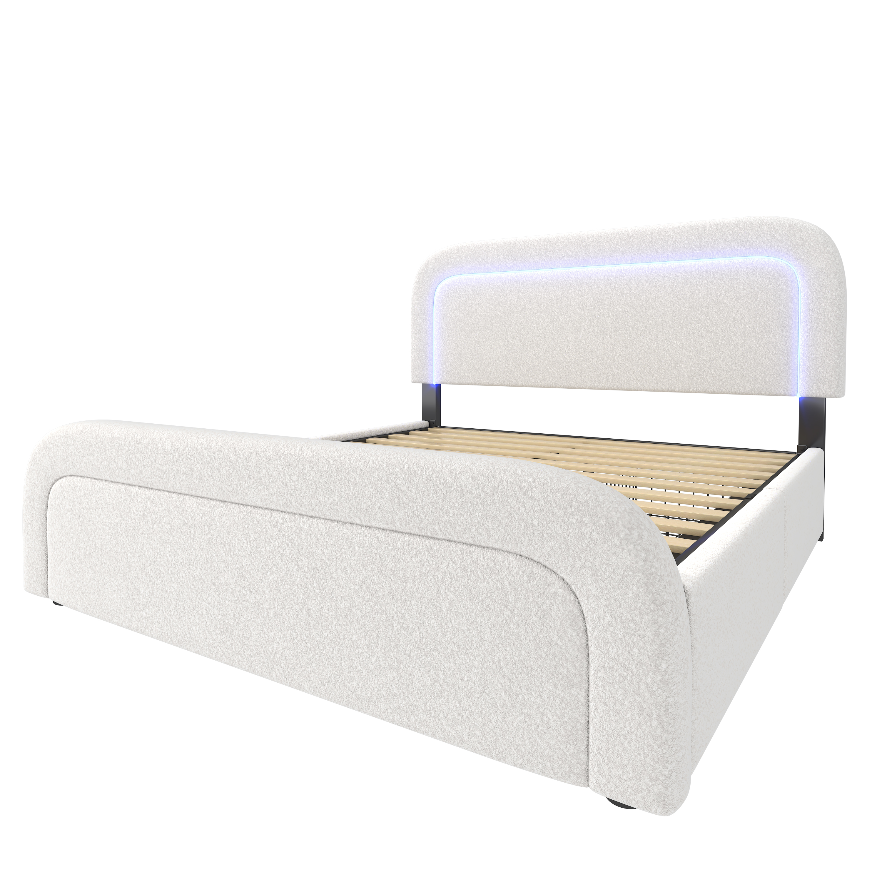 (=AB20044647W)Bettgestell mit USB Typ C Ladefunkti