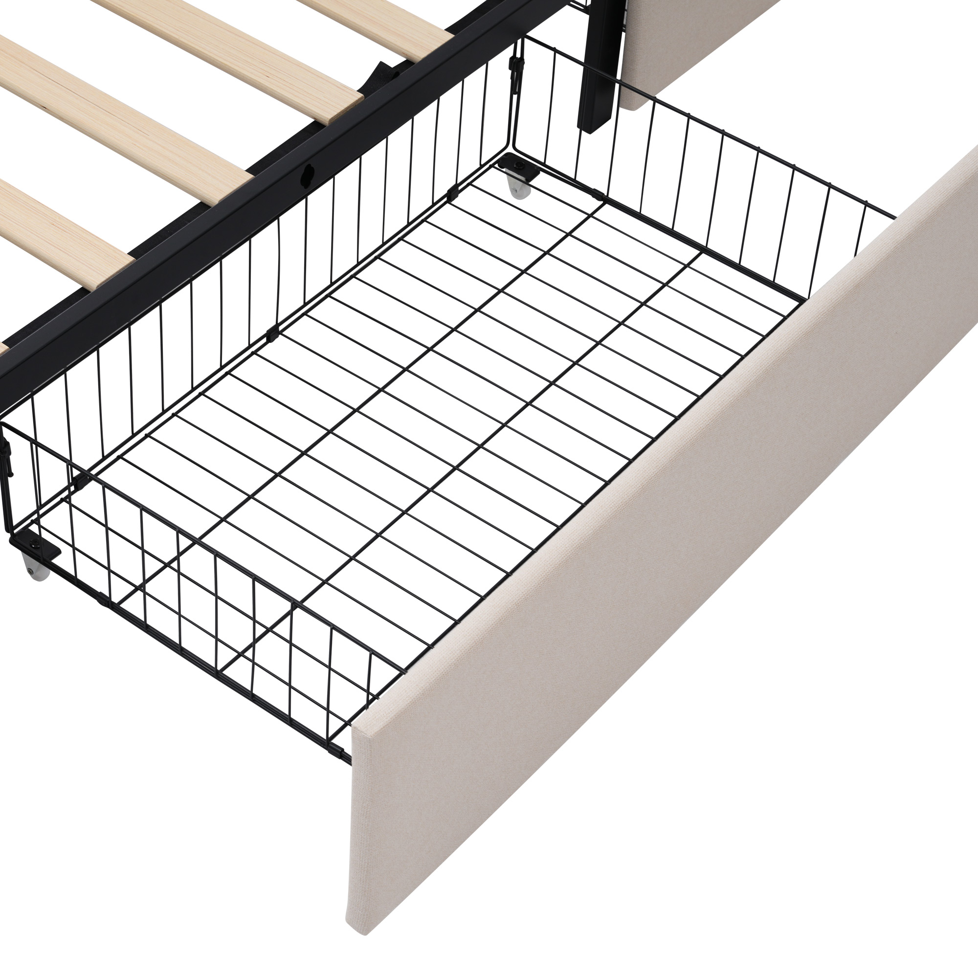 (=808182AAB)Polsterbett mit LED-Beleuchtung und 4 