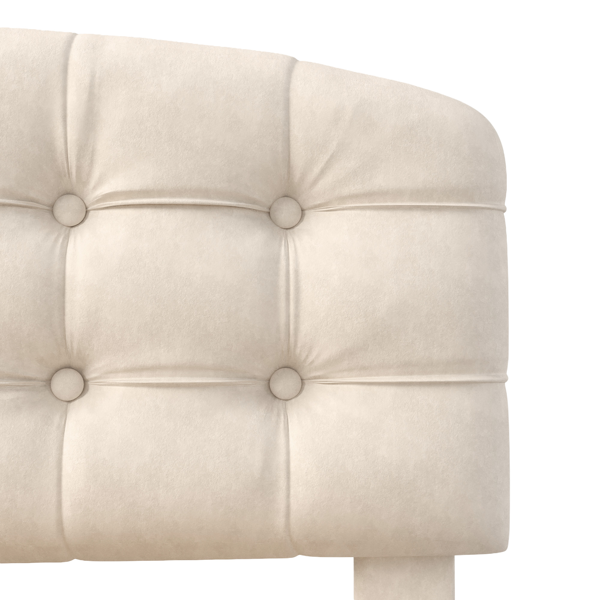 Doppelbett 140x200 Polsterbett Samt Beige mit Latt