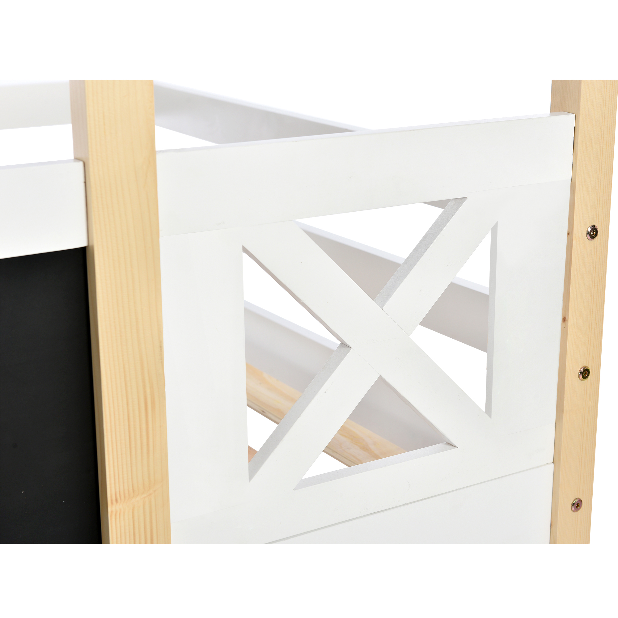 Lit enfant, 90 x 200 cm, bois, blanc - vue 4