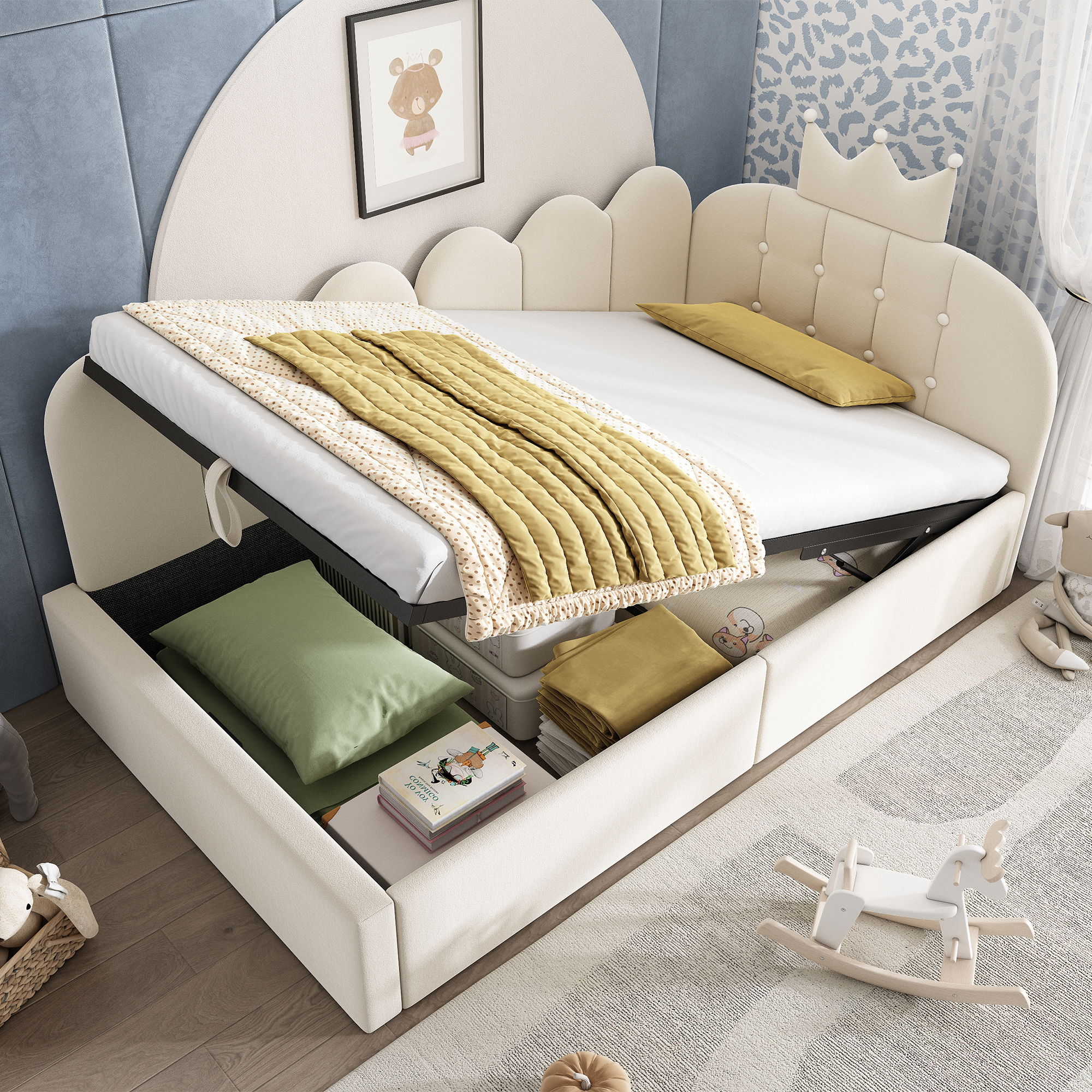 Polsterbett Daybett 90x200 cm,Tagesbett-Schlafsofa
