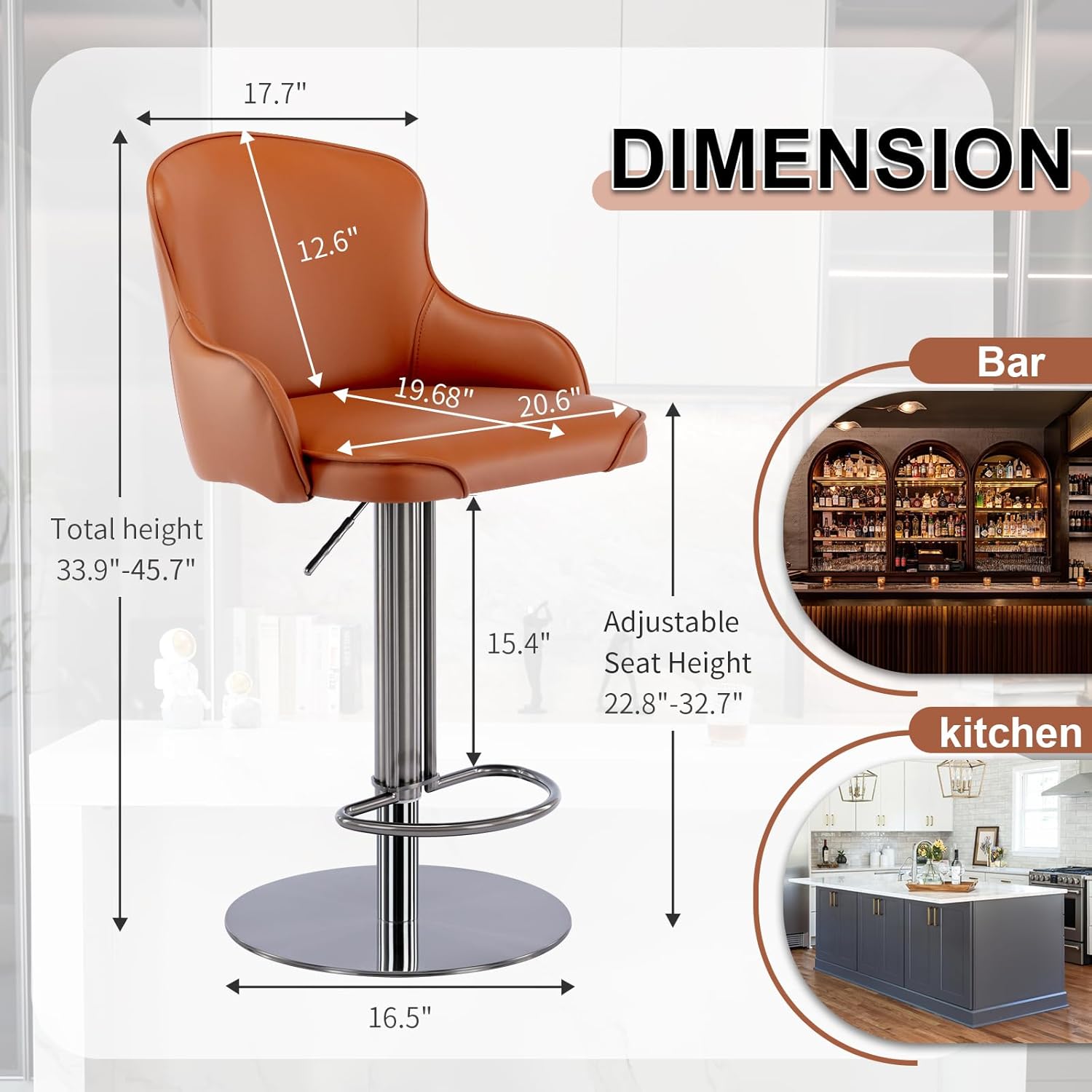 Dimensions du tabouret de bar