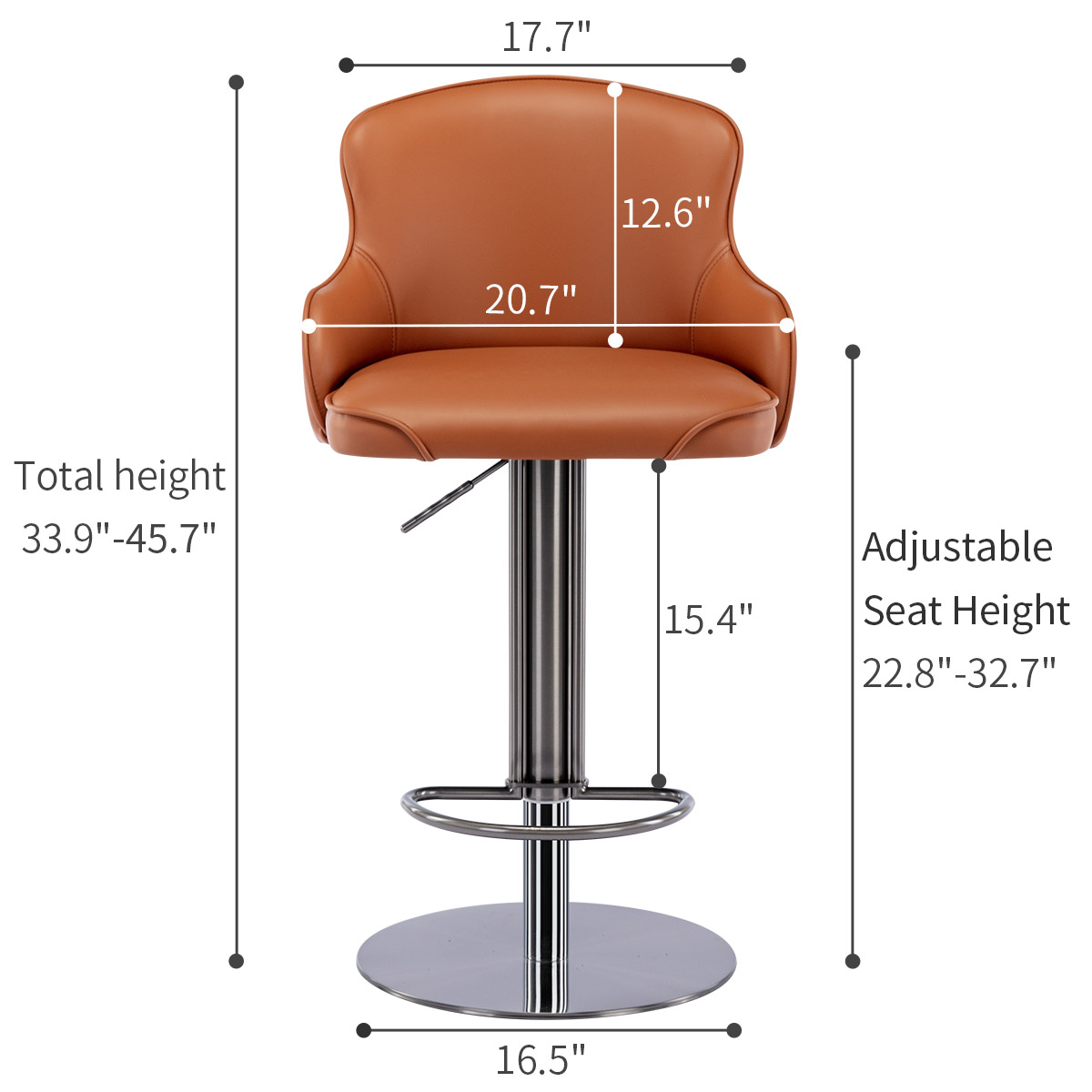 Détail du tabouret de bar