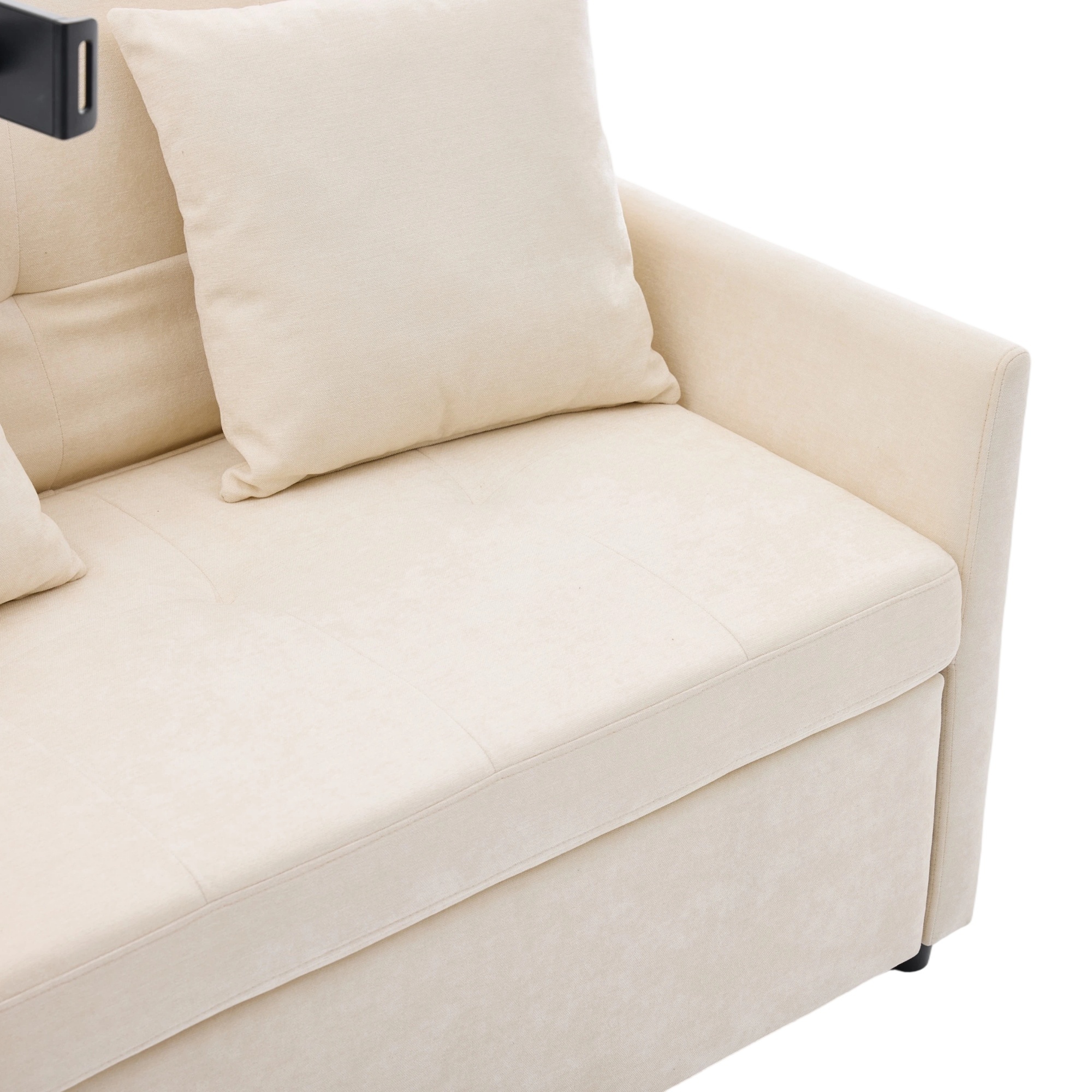 Fauteuil convertible en lin brossé avec port USB e - image 18