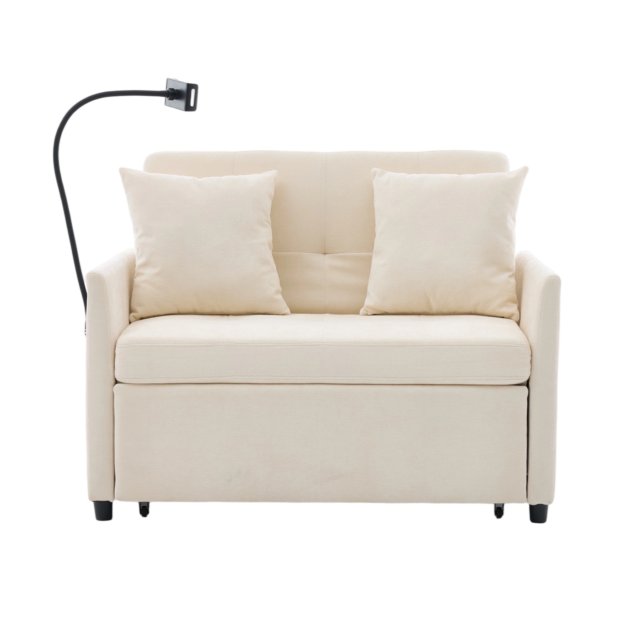 Fauteuil convertible en lin brossé avec port USB e - image 11