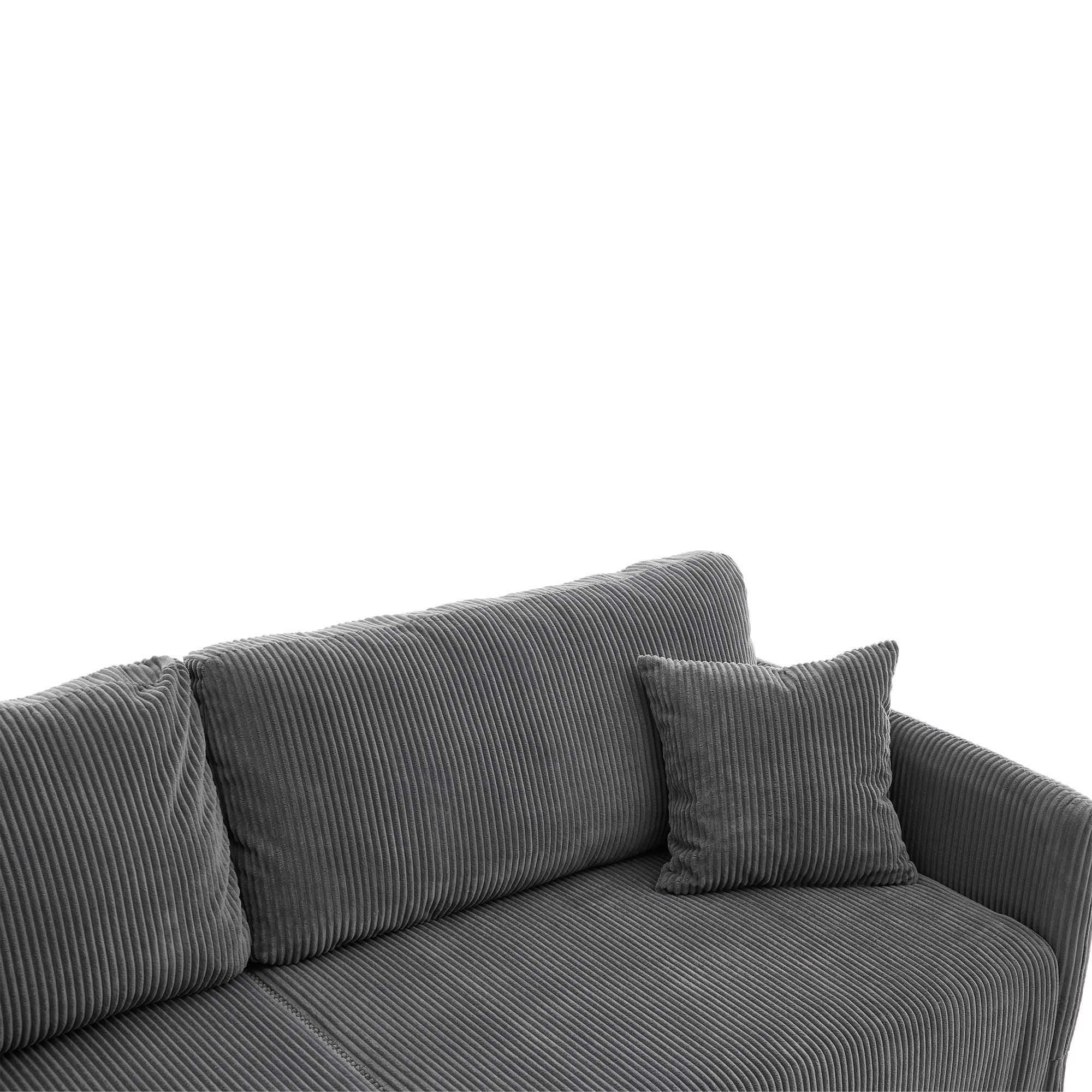 Canapé-lit 2 places convertible 182x88x84 cm en tissu rembourré Gris - spécifications 1