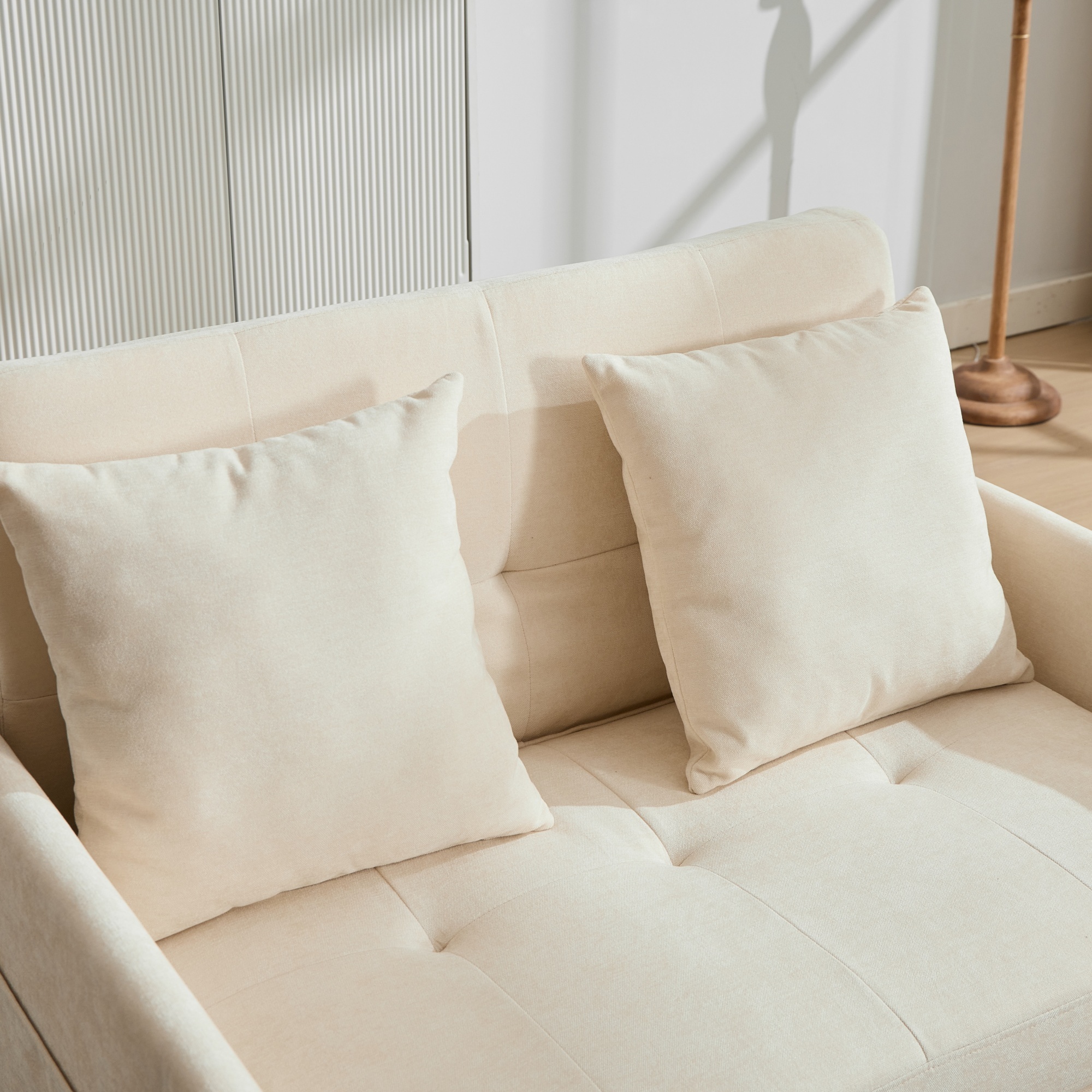 Fauteuil convertible en lin brossé avec port USB e - image 10