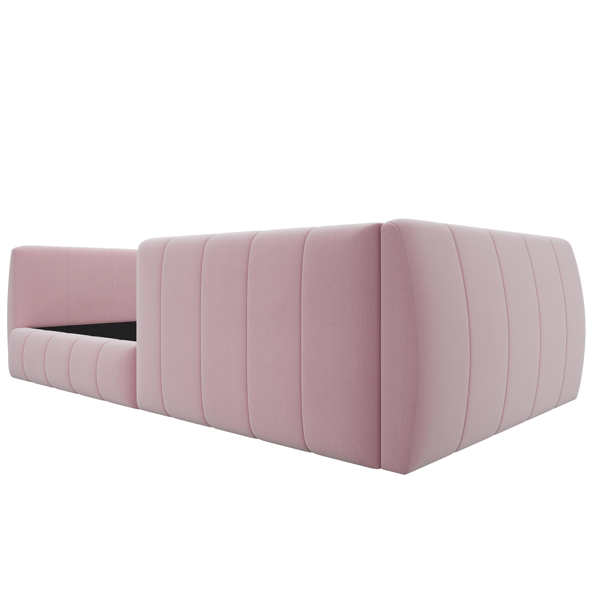 Tête de lit rembourrée rose