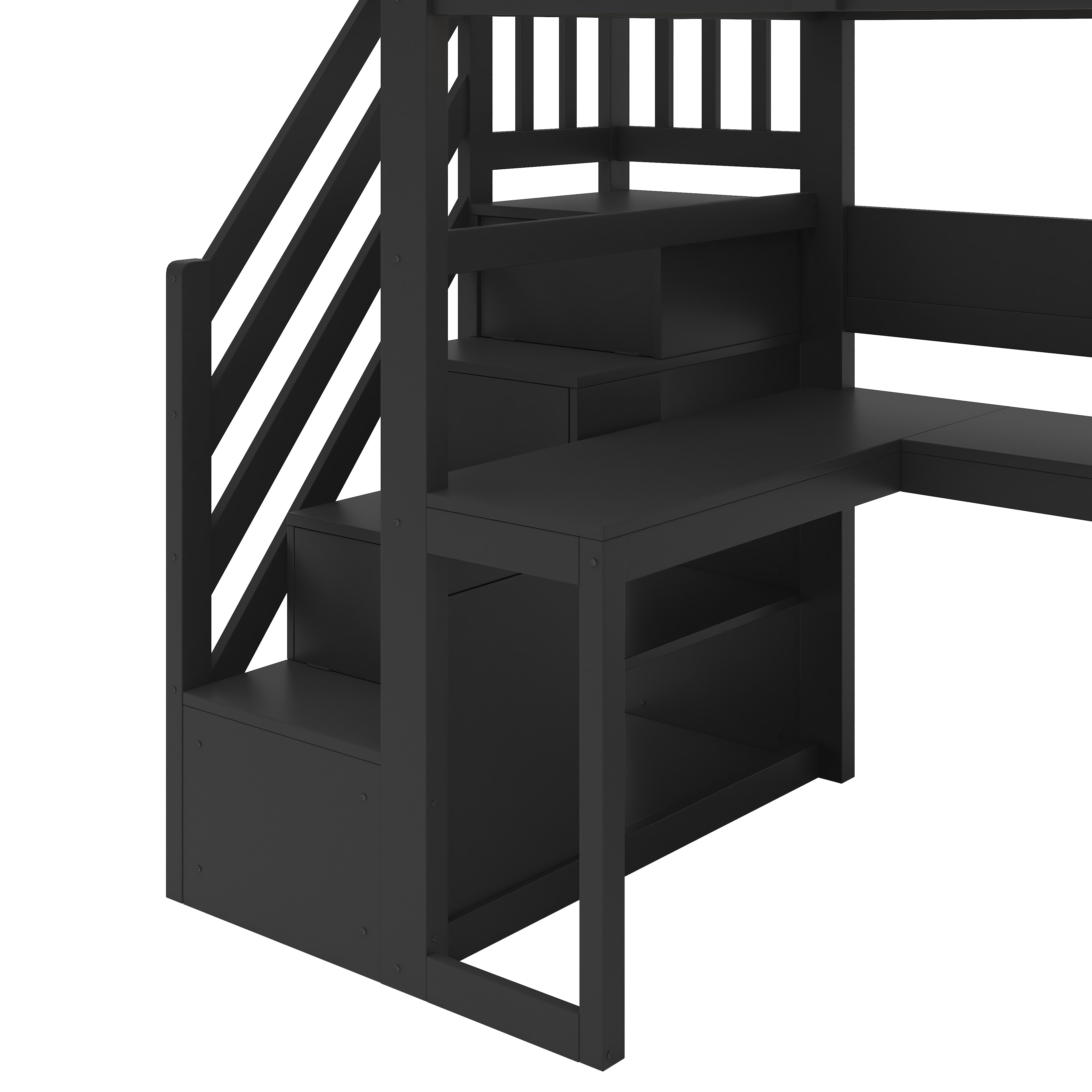 Lit Mezzanine Gaming 90×200 cm – Bureau, LED et Rangements Intégrés – Montage, livraison et éléments fournis