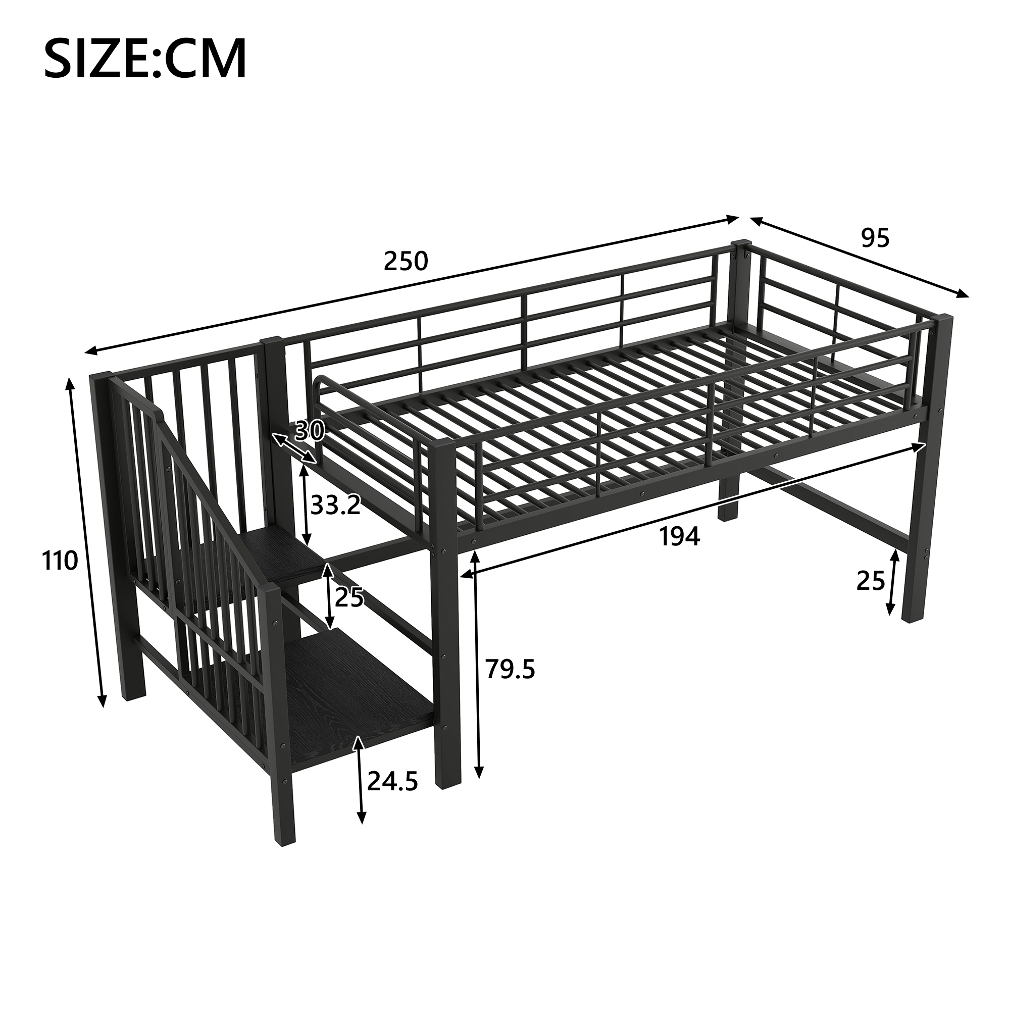 Dimensions du lit mezzanine