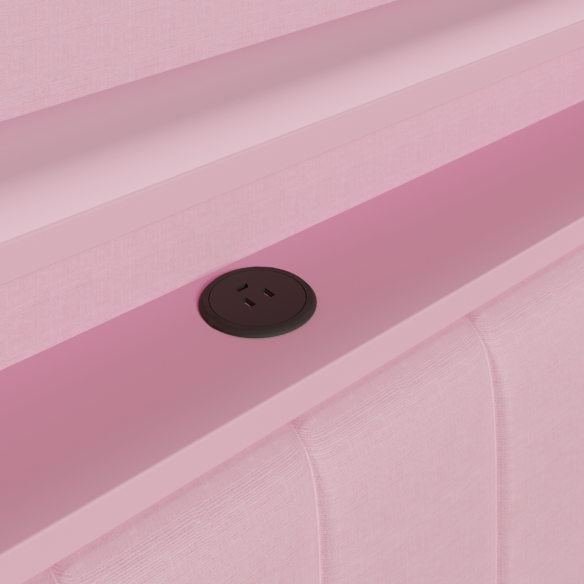 Lit banquette 140x200 cm,en bois,tiroirs de rangement,bureau intégré,éclairage LED,port USB,rose,lit 2 places,lit avec rangement intégré