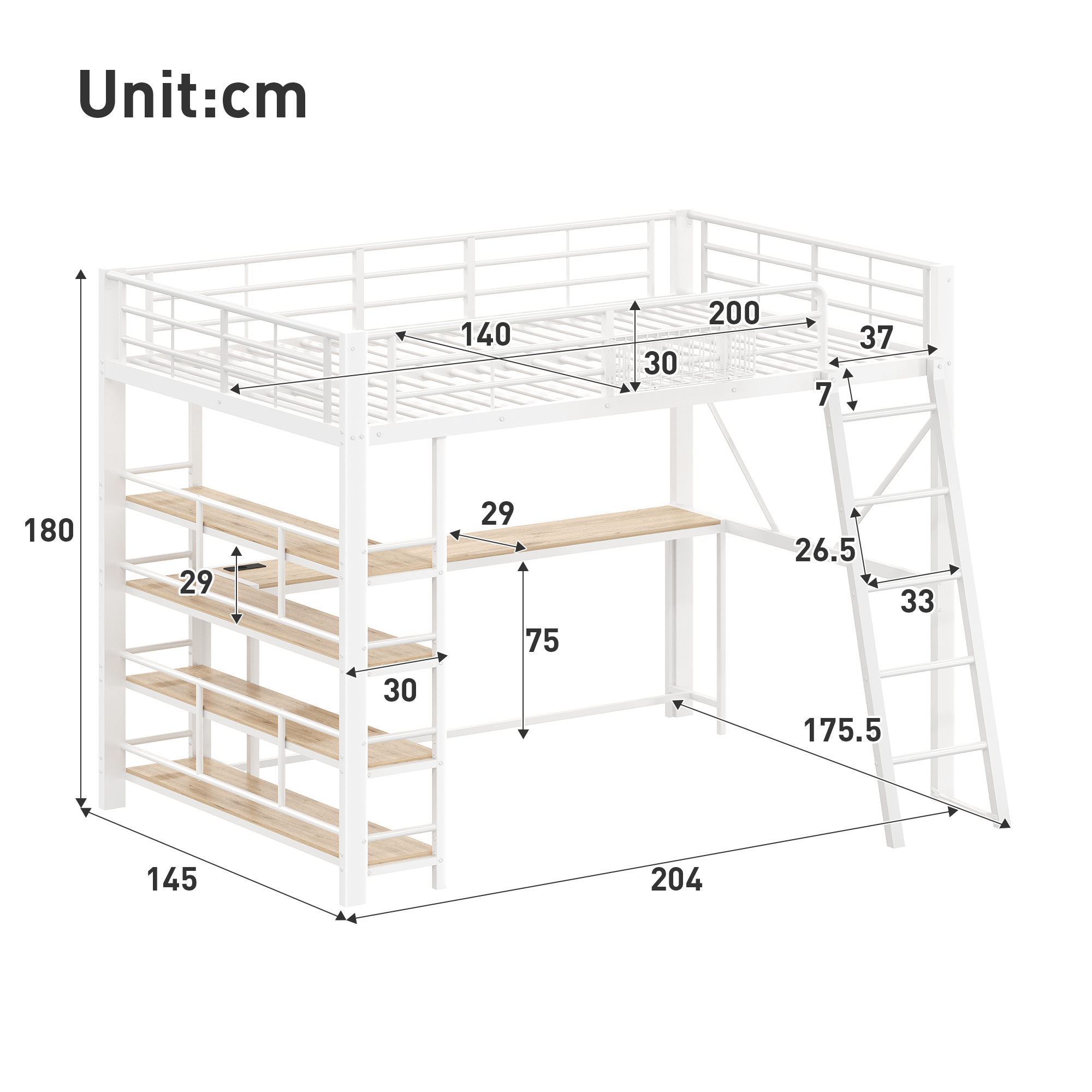 Lit mezzanine - vue finale