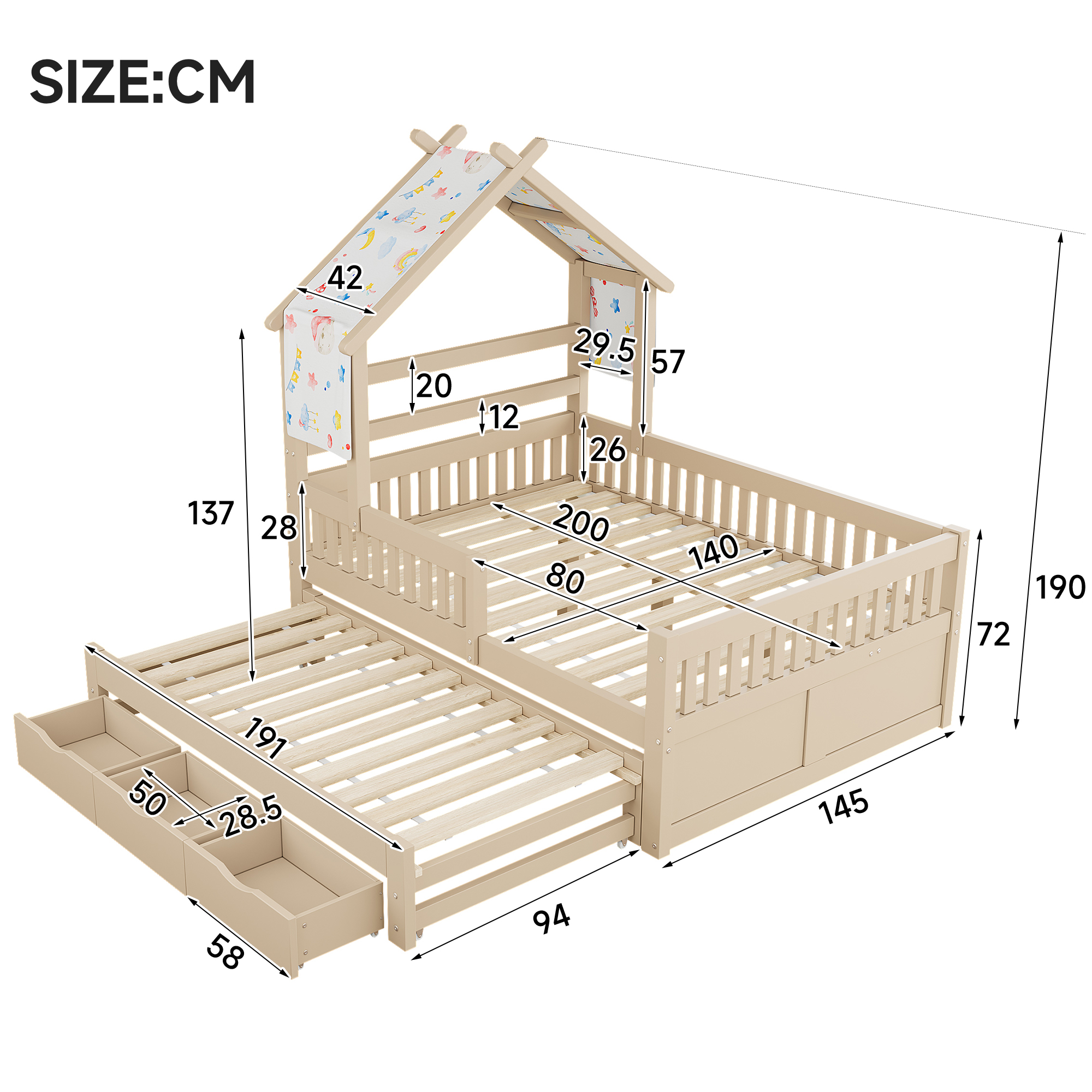 Dimensions du lit