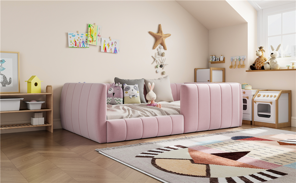 Lit en lin rose design