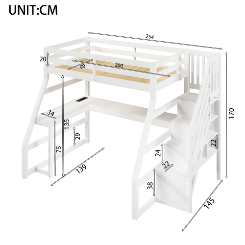 Dimensions du lit mezzanine