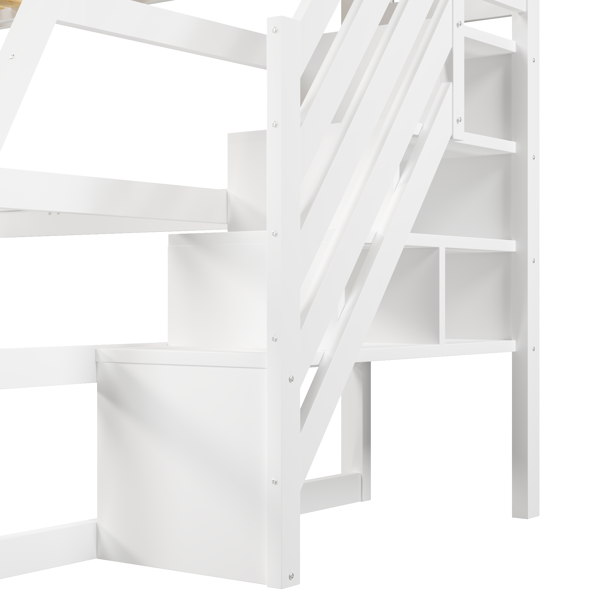 Escalier avec trois compartiments de rangement