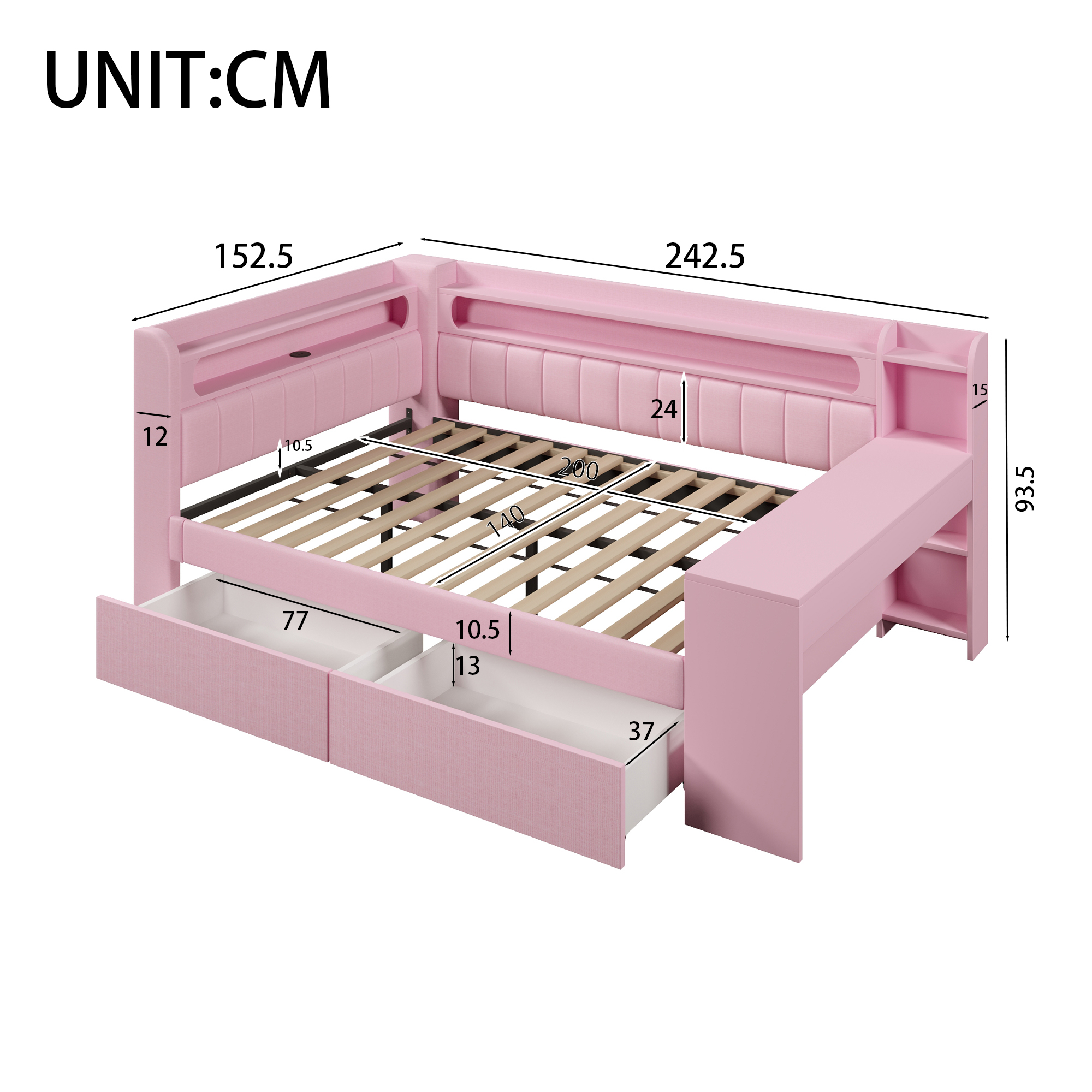 Dimensions du lit banquette
