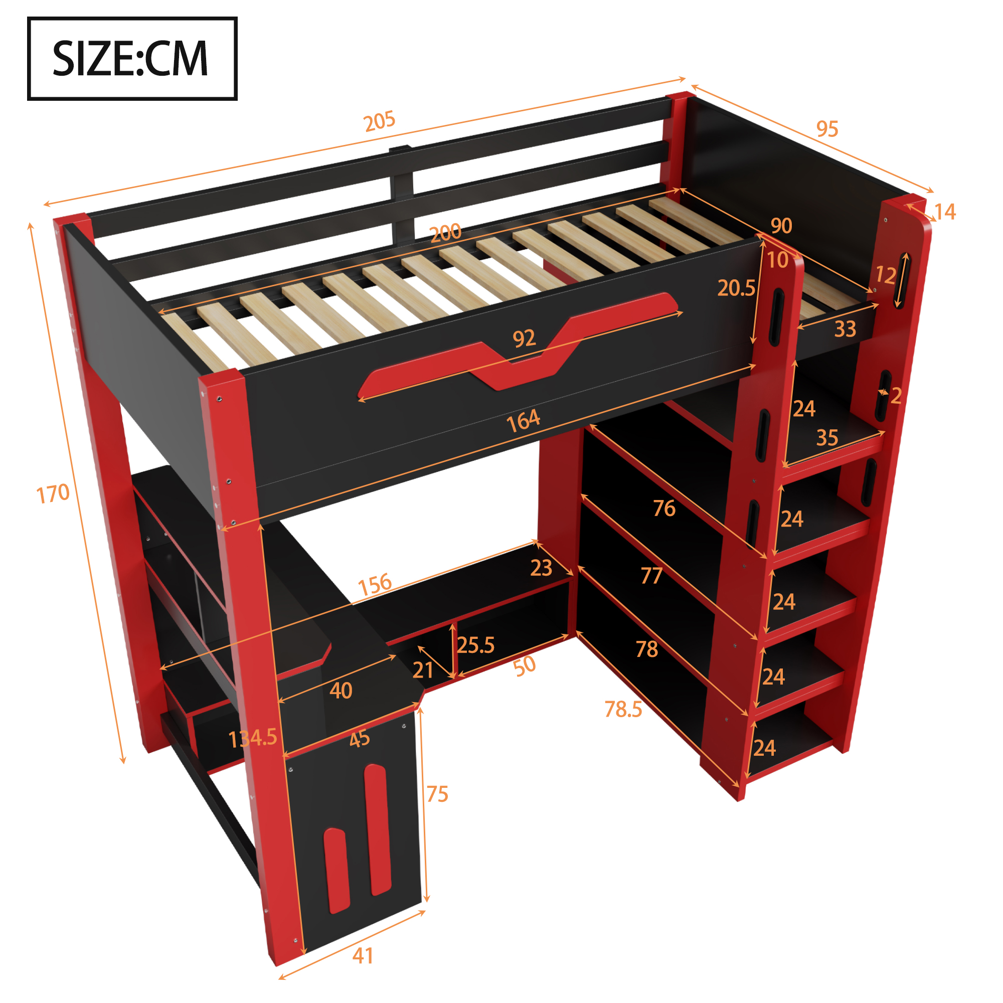 Dimensions du lit mezzanine