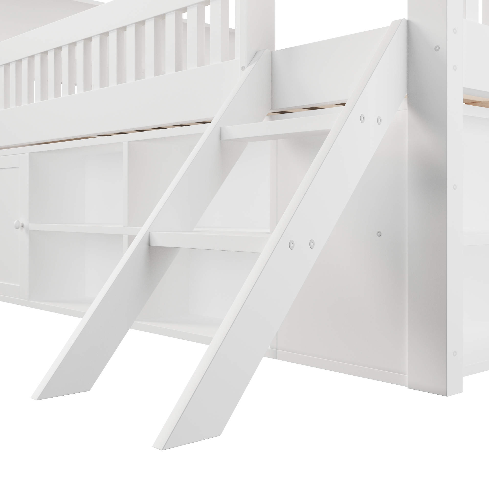 Lit banquette 140x200 cm,en bois,lit enfant,rangement intégré,éclairage LED,blanc,lit avec rangement intégré