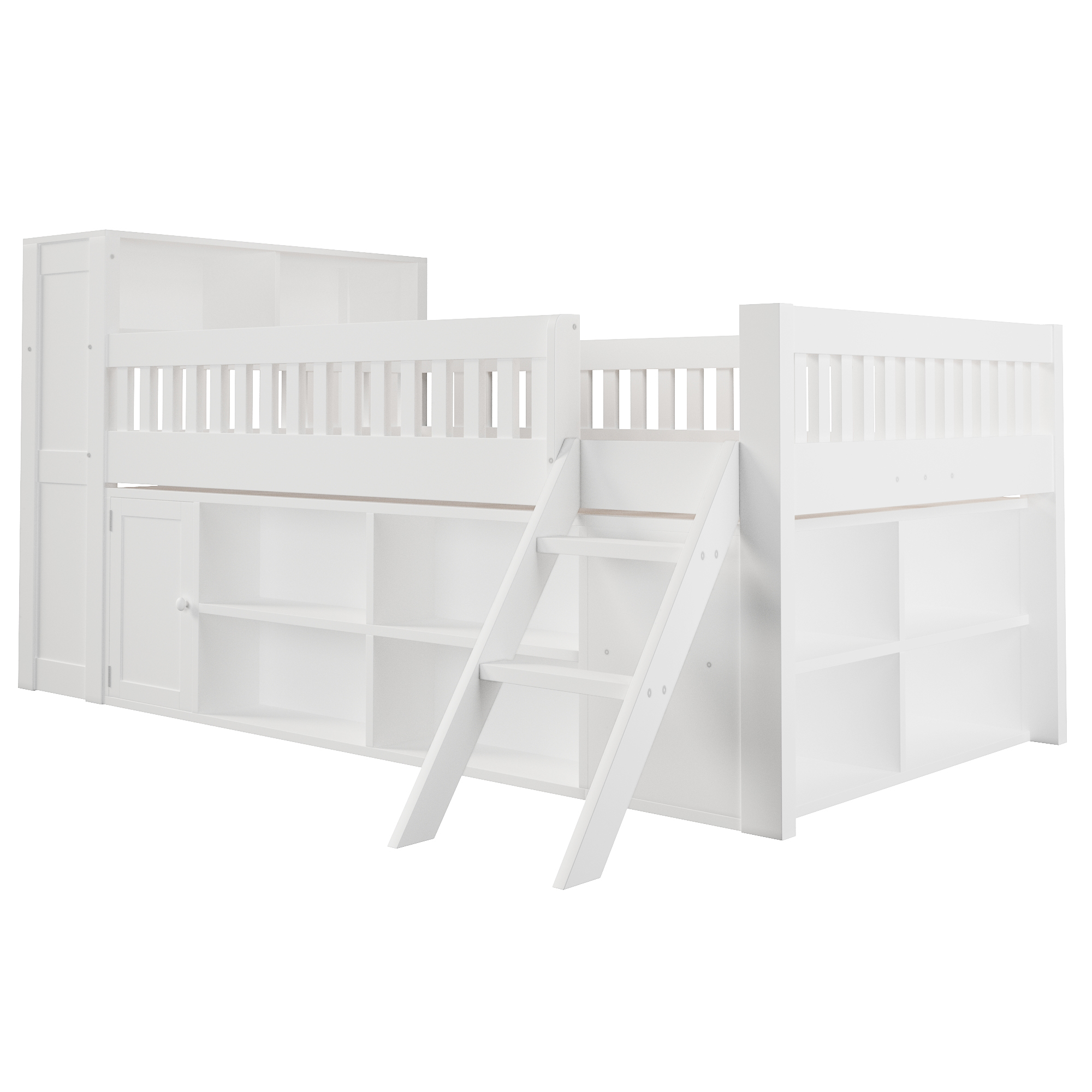 Lit banquette 120x200 cm,en bois,lit enfant,rangement intégré,éclairage LED,blanc,lit avec rangement intégré