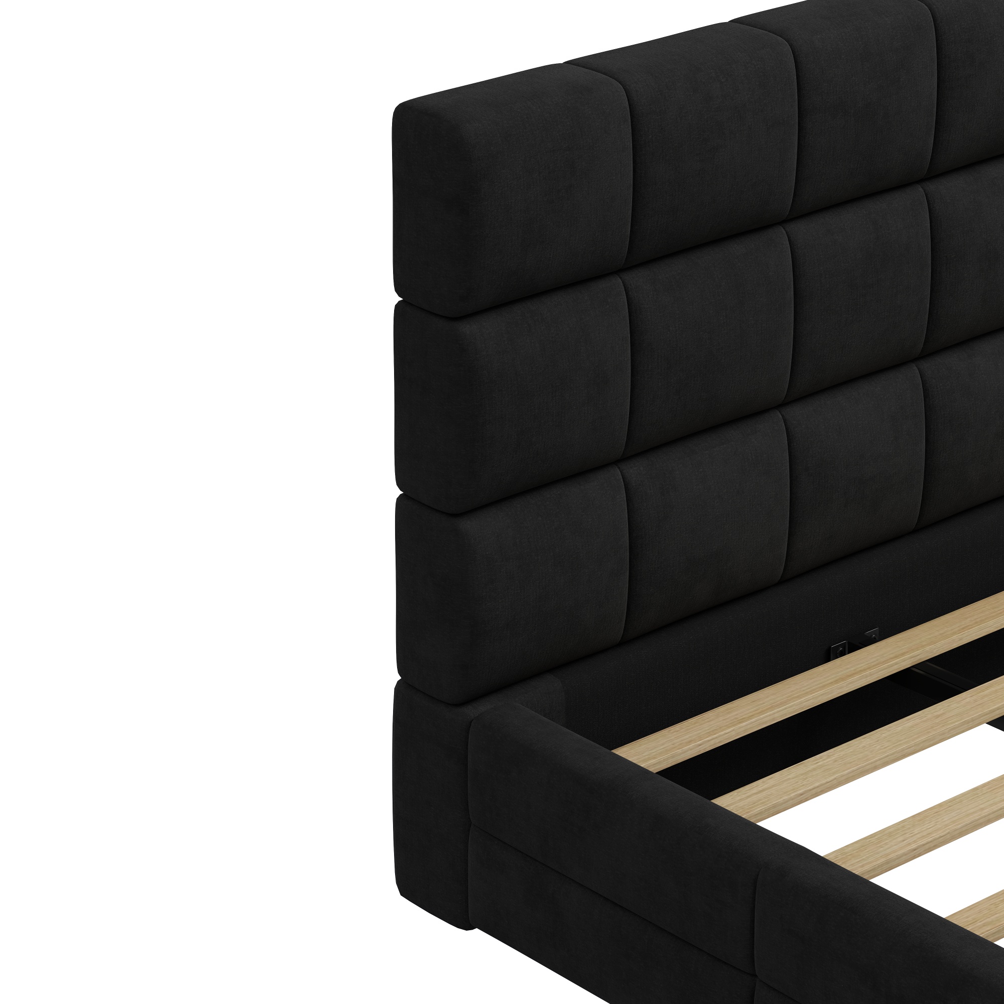 Lit design moderne chambre adulte noir