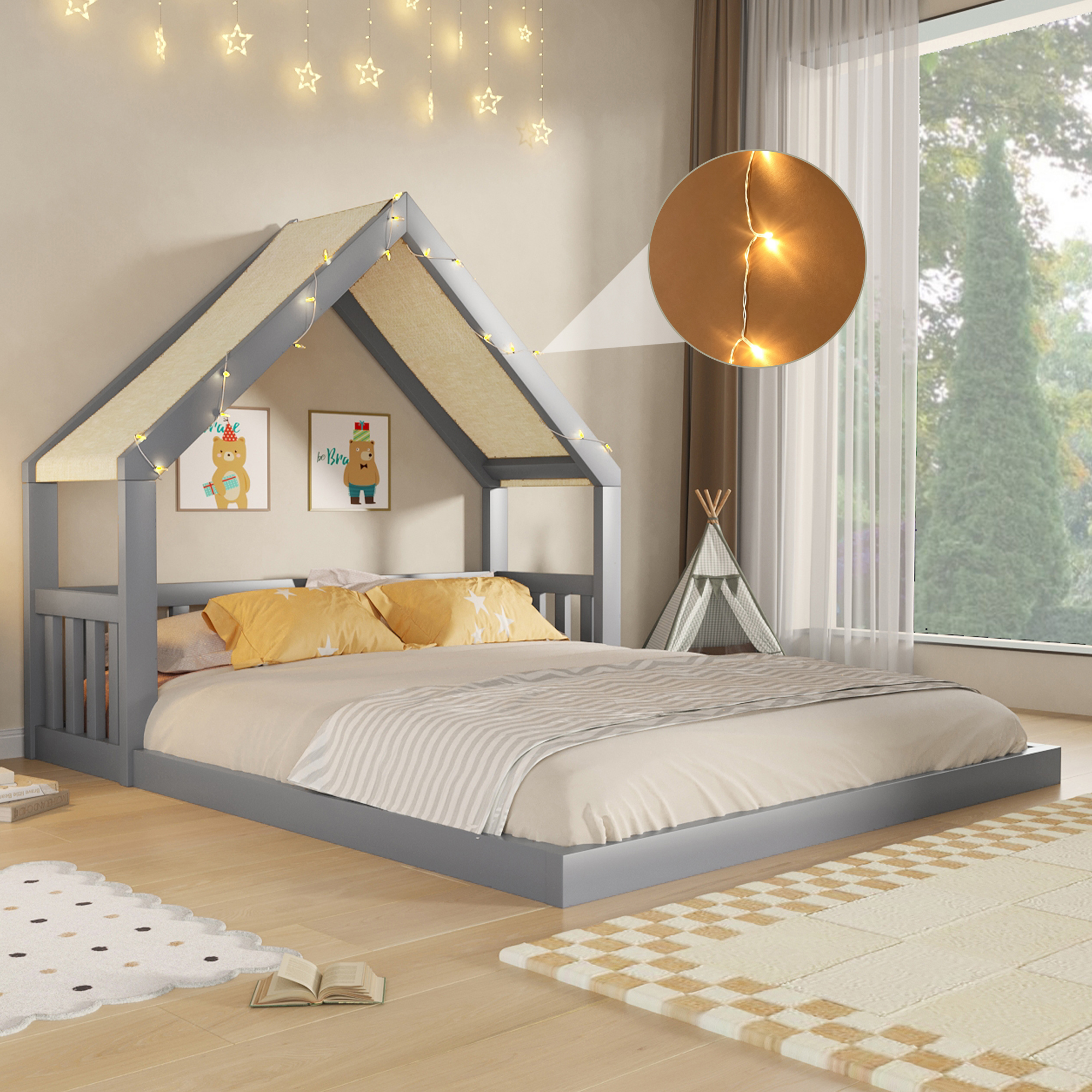 Un coin nuit en forme de cabane
