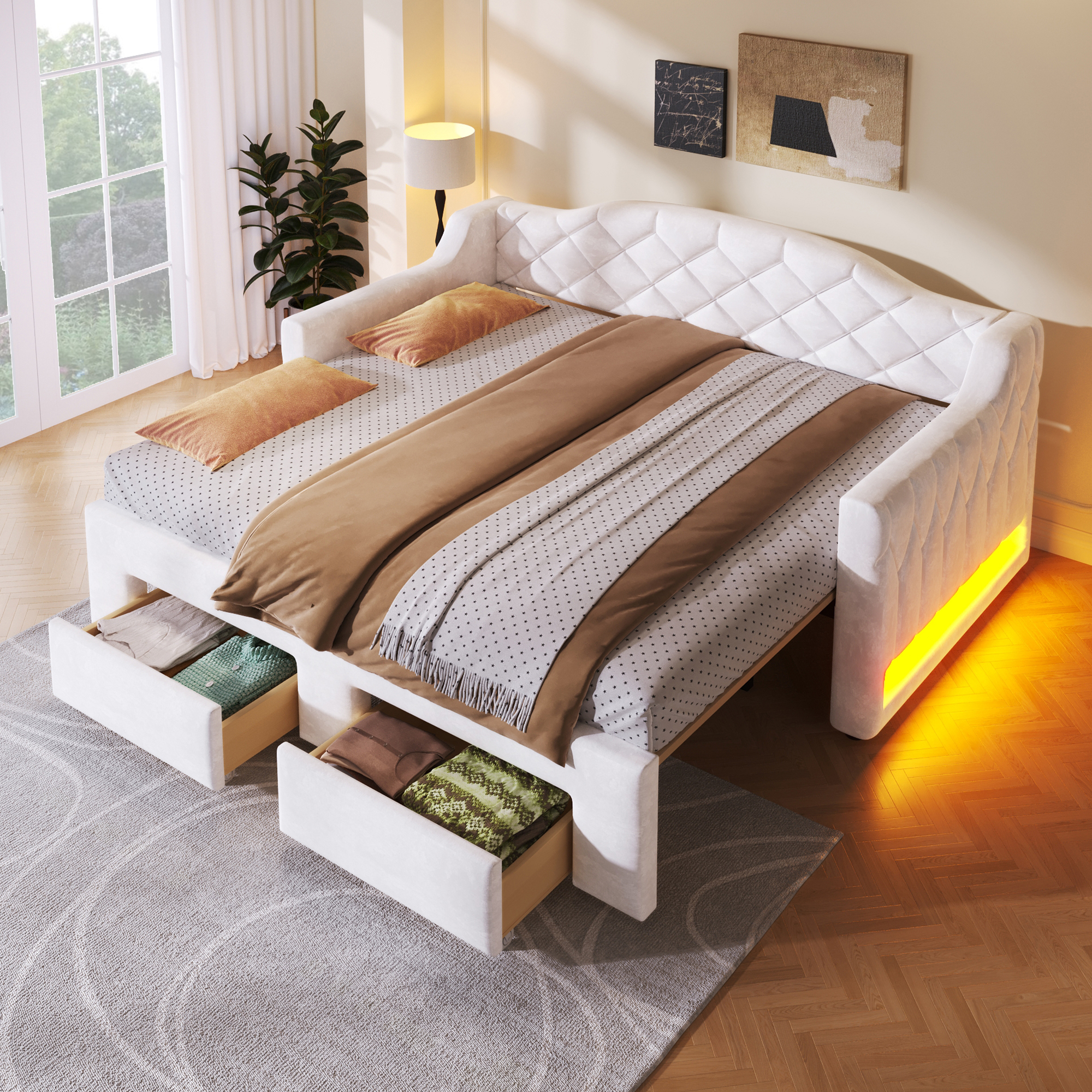 Détail du lit banquette