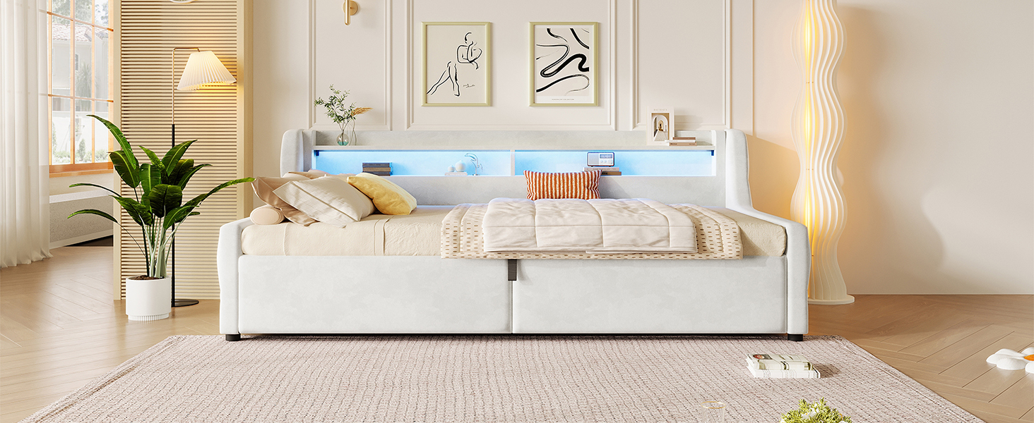 Coloris crème facile à assortir dans une chambre