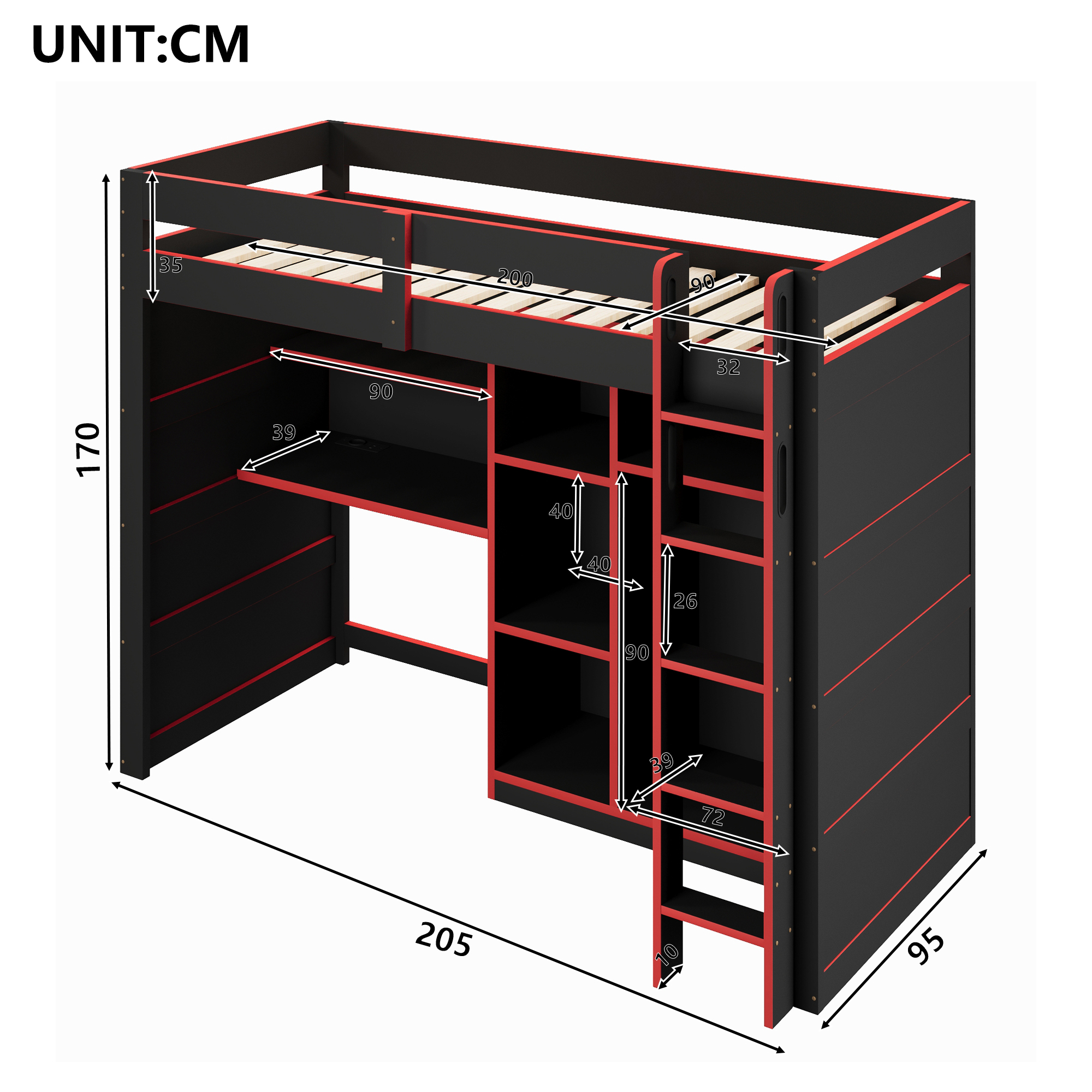 Espace de travail et LED
