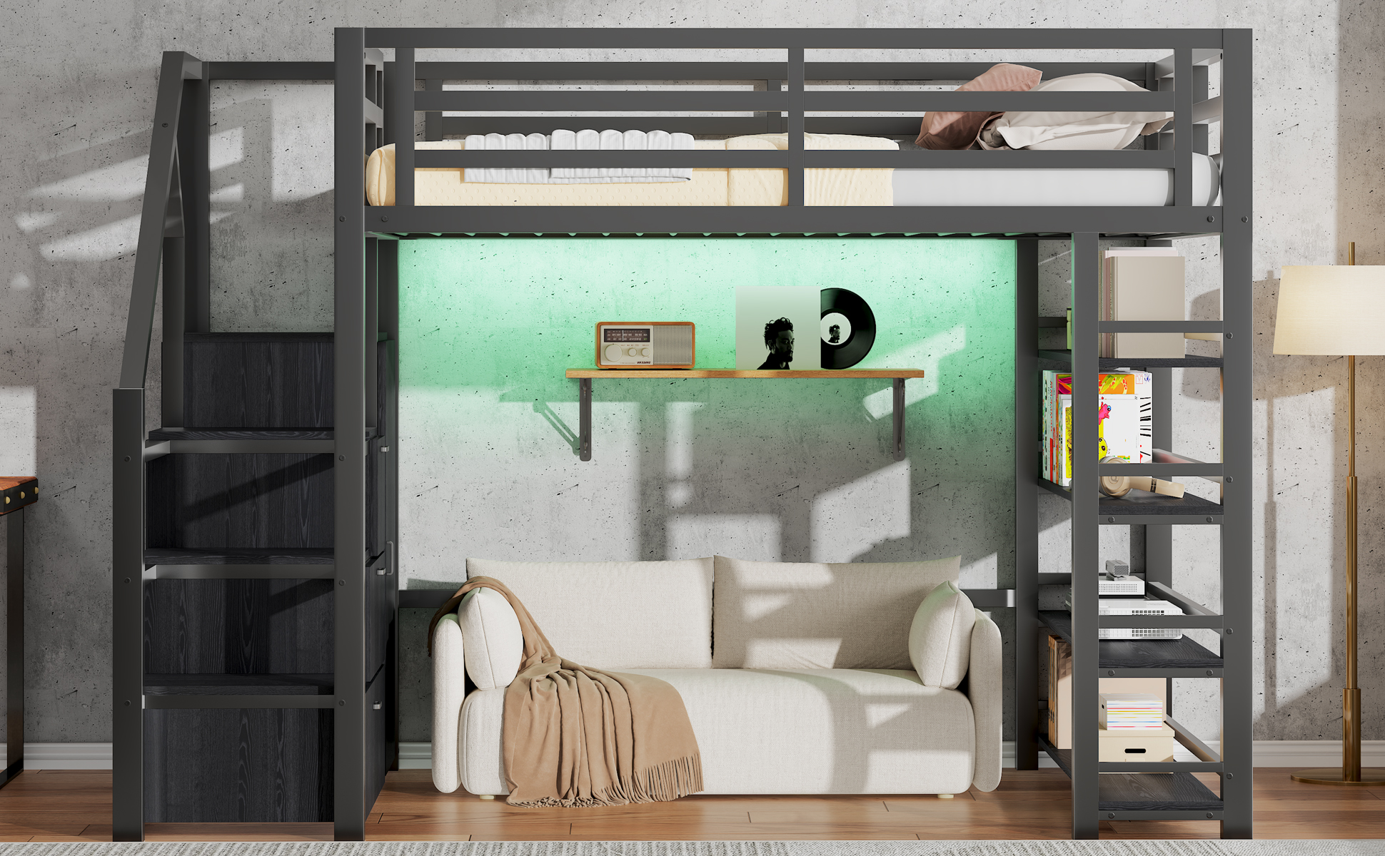 Détail du lit mezzanine